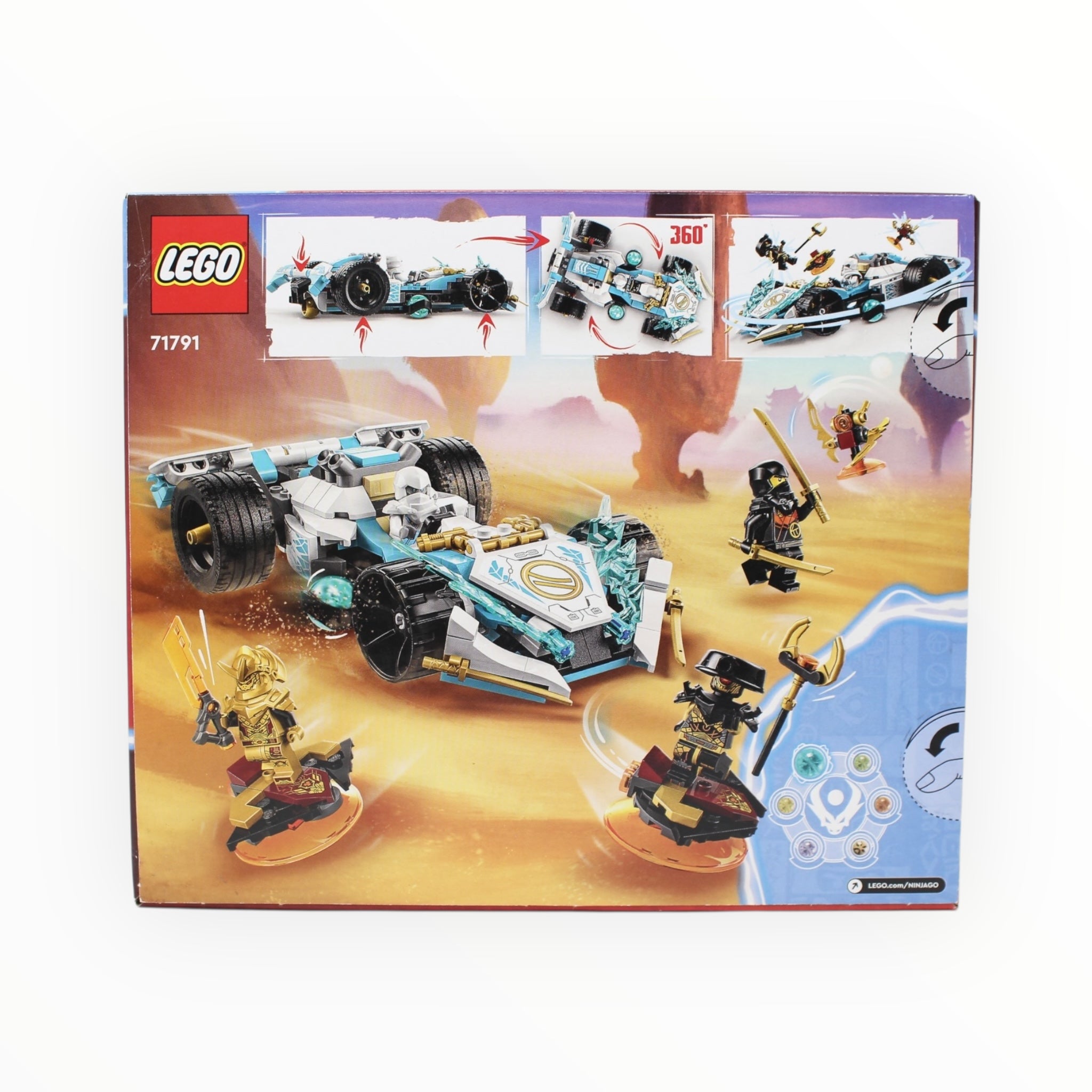 Retired Set 71791 Ninjago Zane’s Dragon Power Spinjitzu Race Car