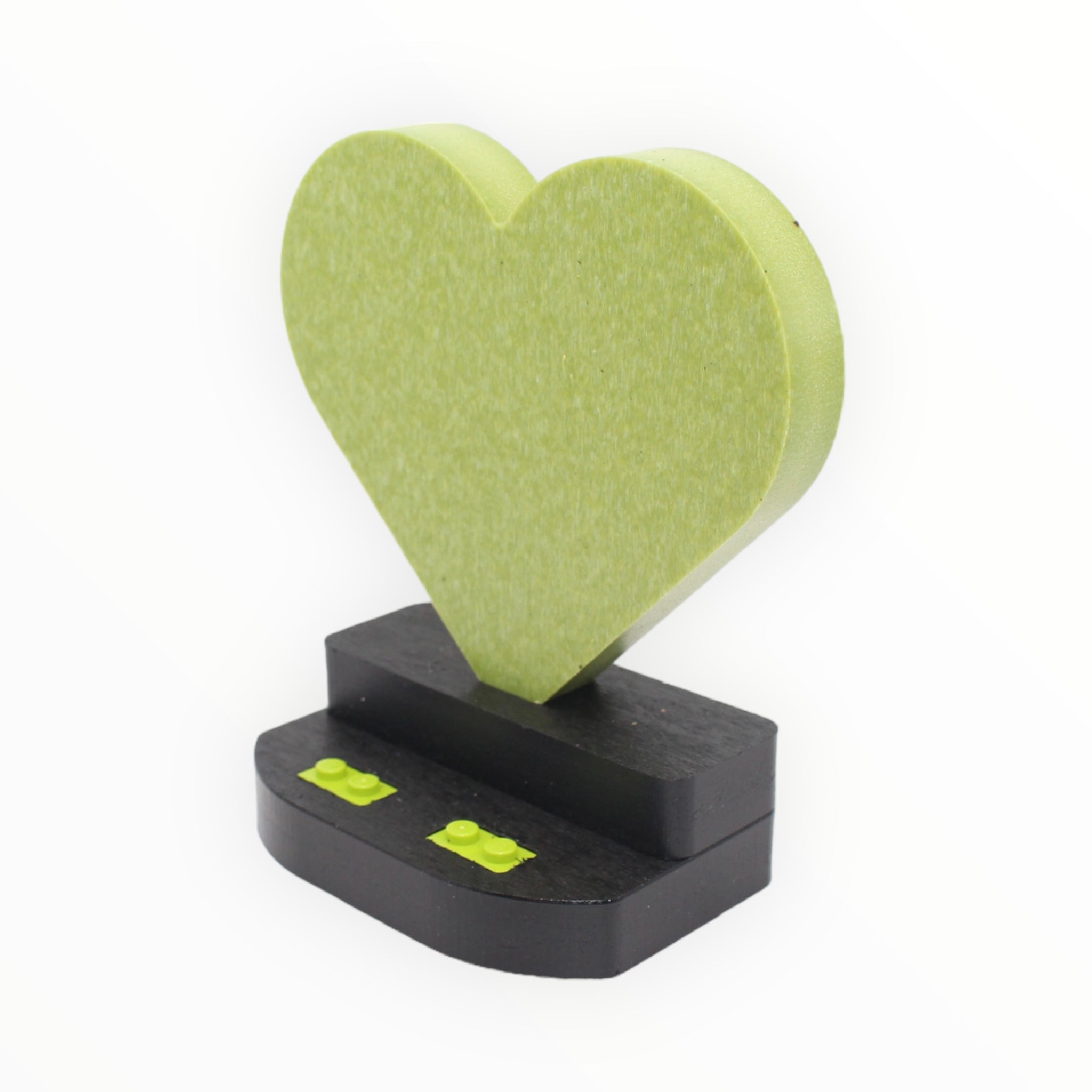 Heart-Shaped Minifigure Display Stand - Green