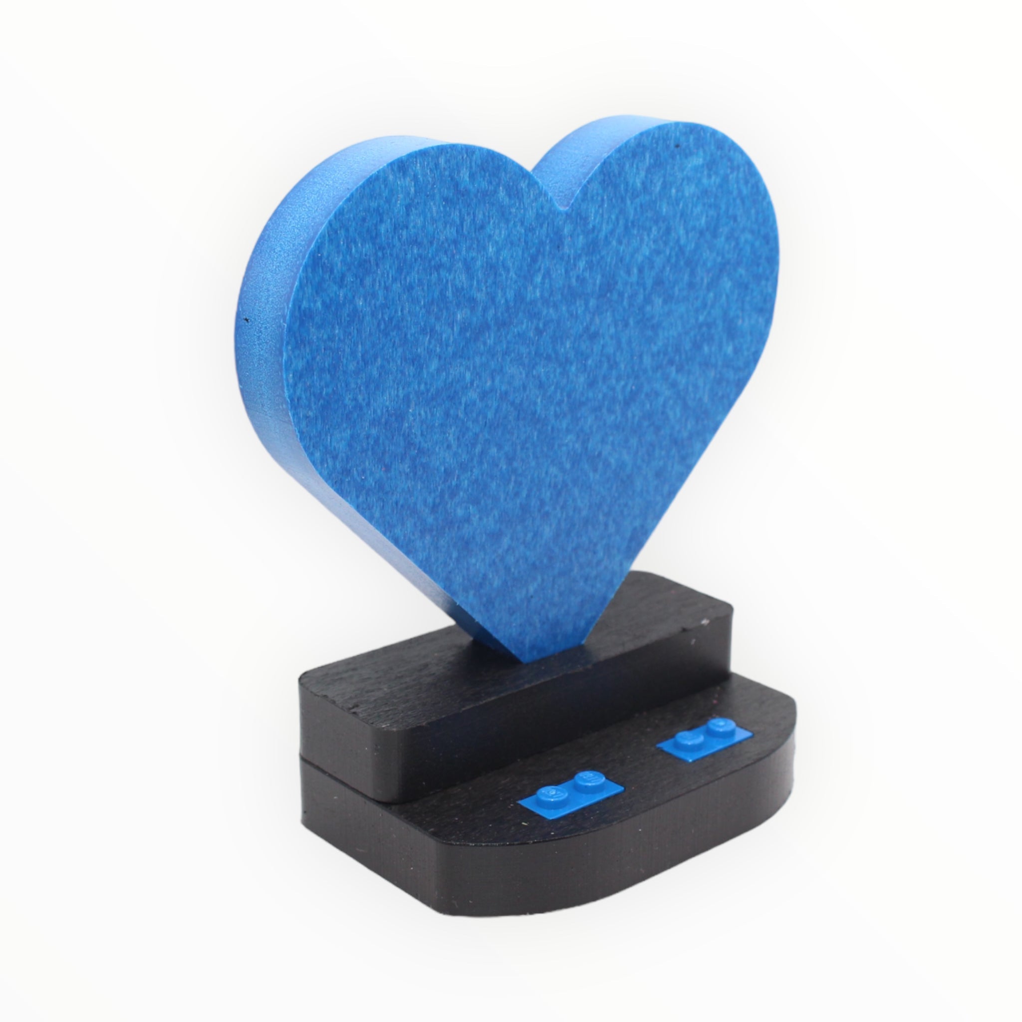 Heart-Shaped Minifigure Display Stand - Blue