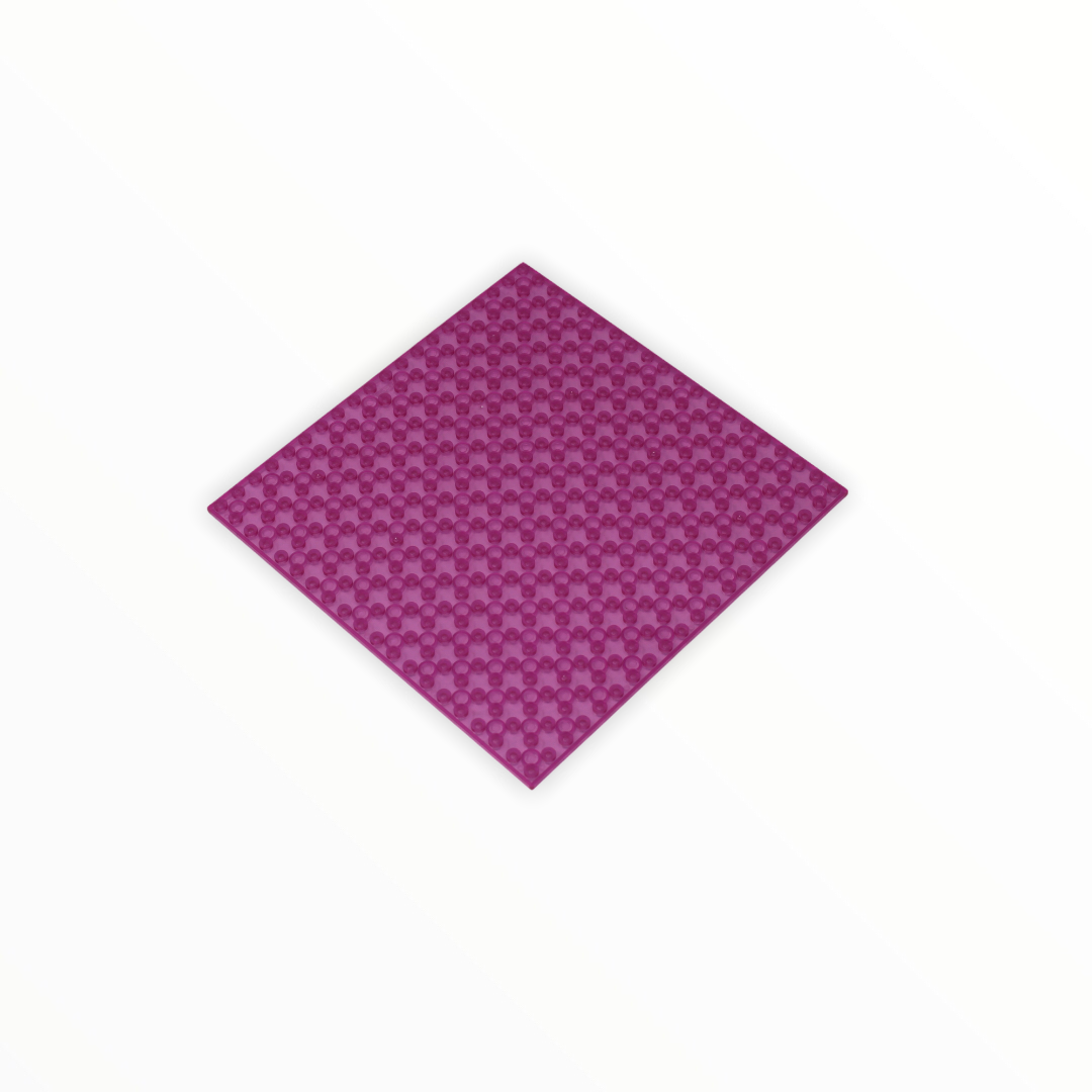 Transparent Pink LEGO® Compatible Baseplates 6x6