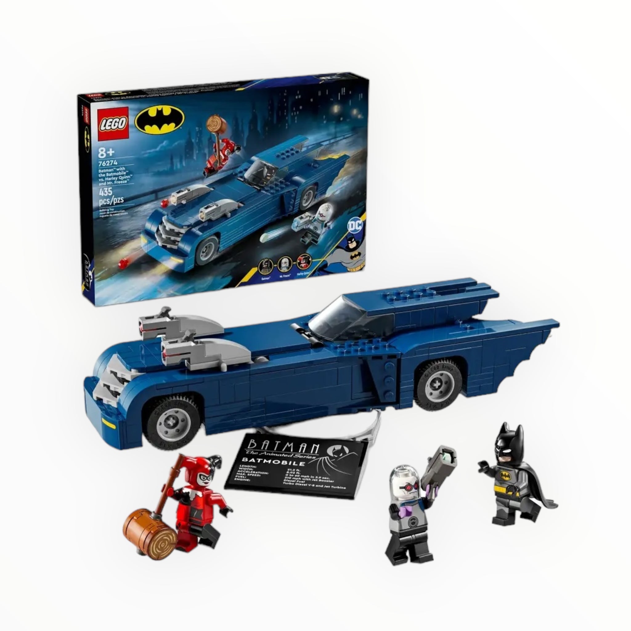 76274 DC Batman with the Batmobile vs. Harley Quinn and Mr. Freeze