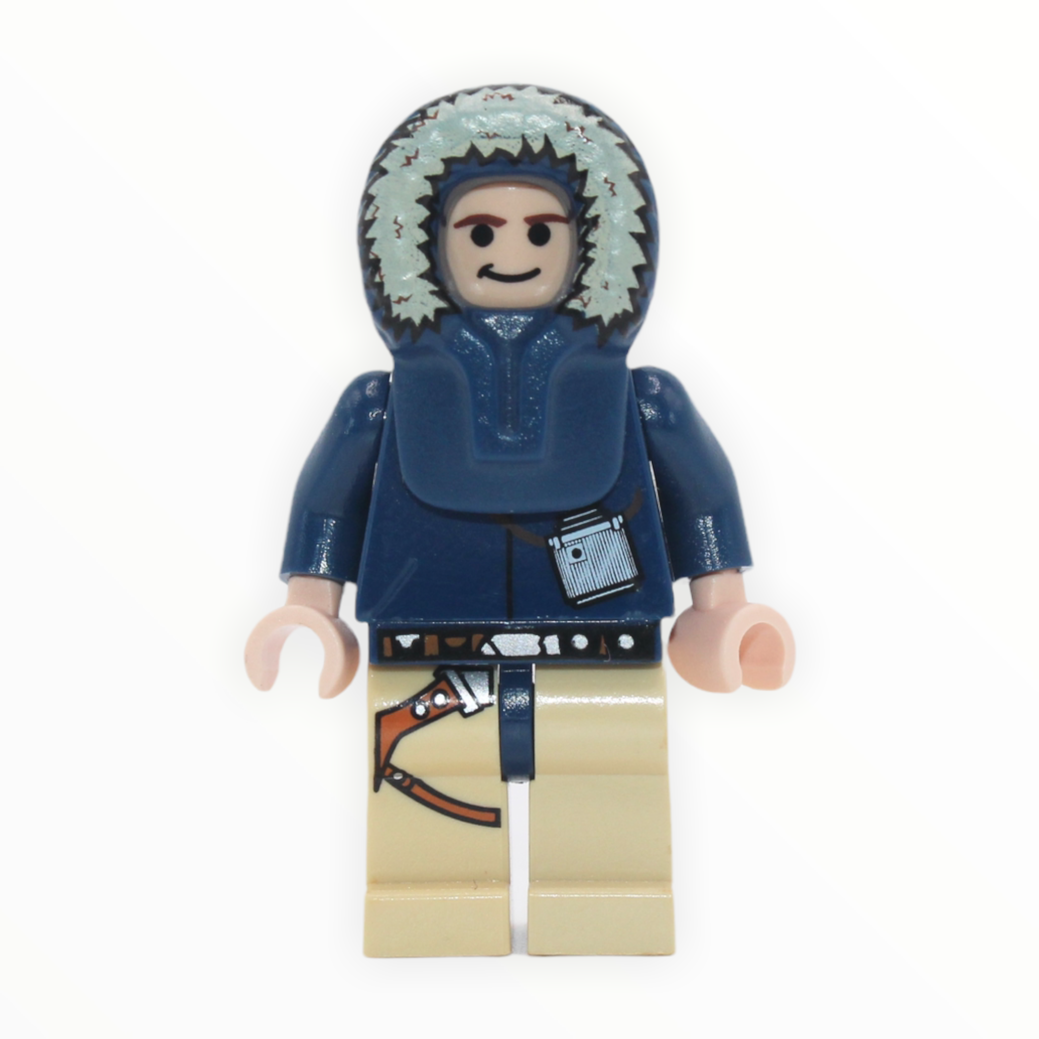 Han Solo (Hoth, parka hood, tan legs with holster, solid black eyes, 2009)
