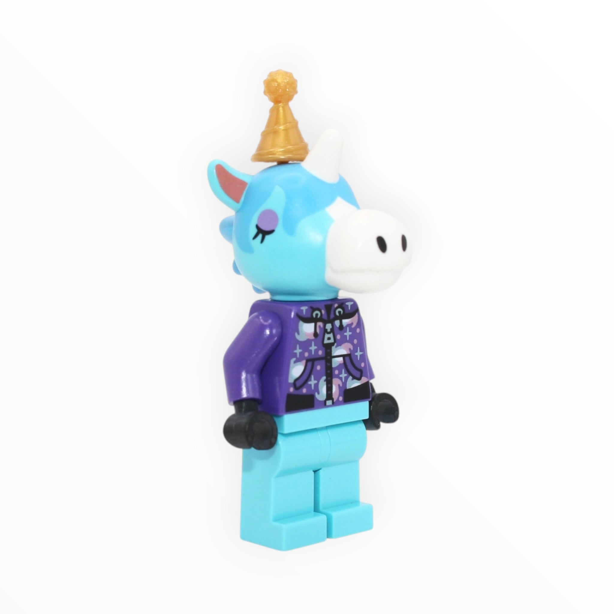 Julian (Animal Crossing, dark purple hoodie, party hat)