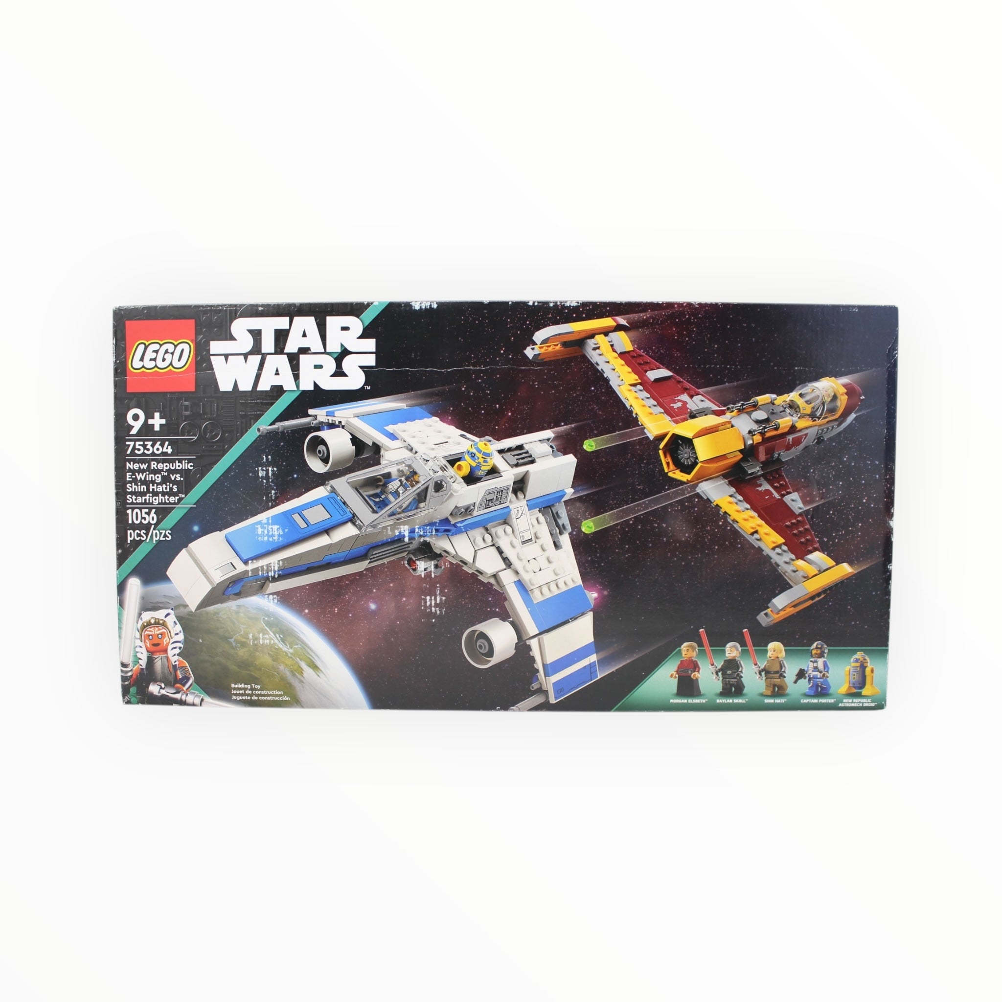 Retired Set 75364 Star Wars New Republic E-Wing vs. Shin Hati’s Starfighter (box damaged)