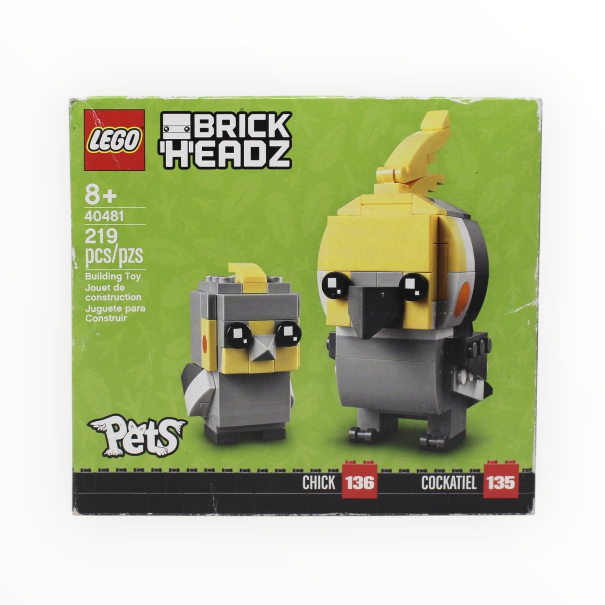 Retired Set 40481 BrickHeadz Cockatiel & Chick (slight box damage)