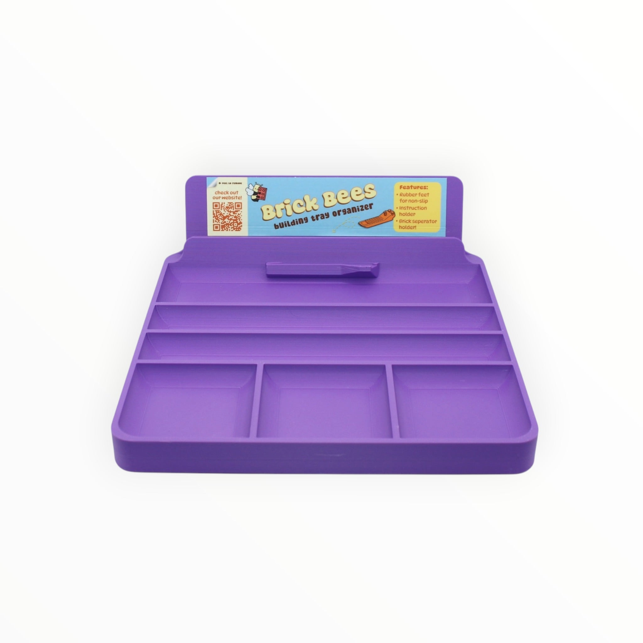 Brick Bees Building Tray Organizer - Purple