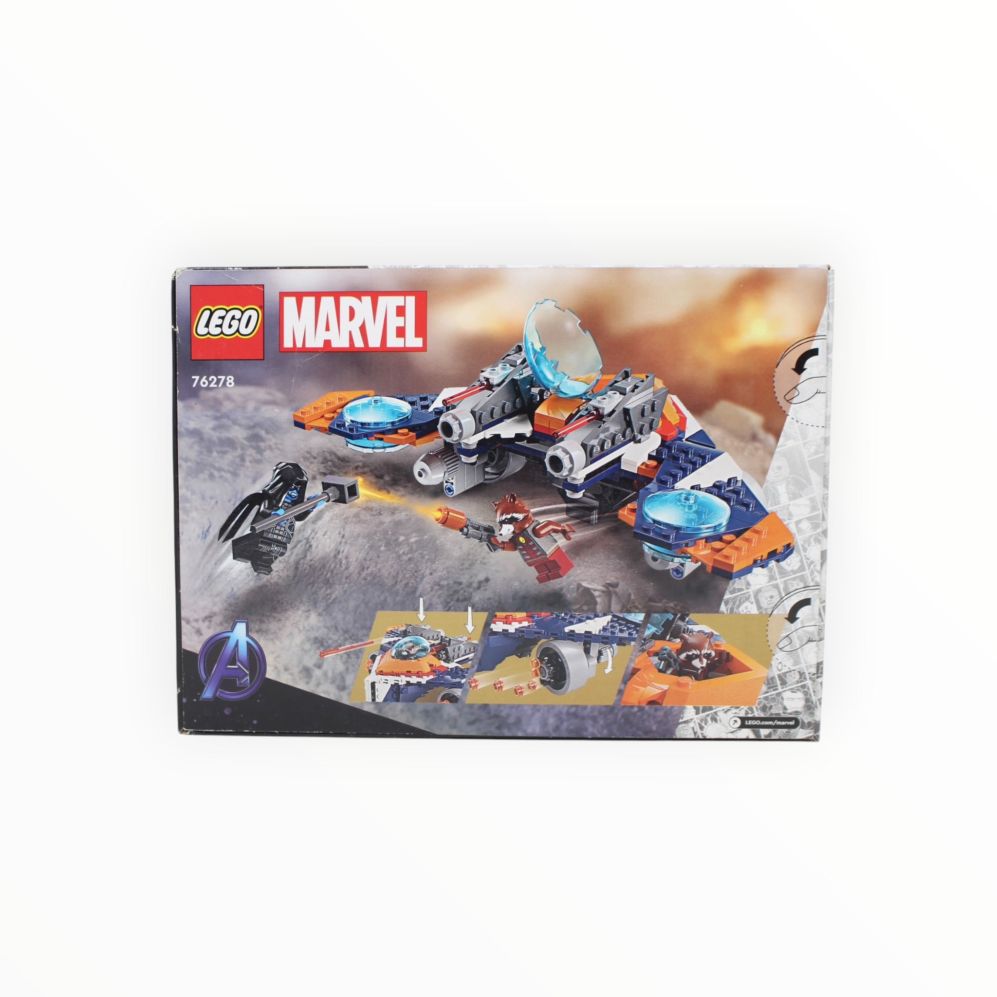 Retired Set 76278 Marvel Infinity Saga Rocket’s Warbird vs. Ronan (slight box damage)
