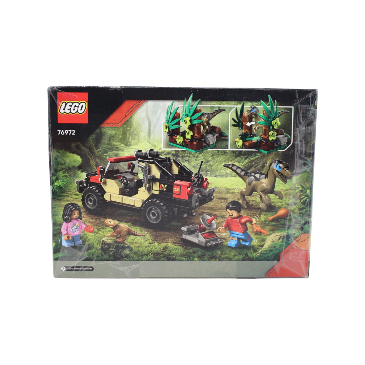 Certified Used Set 76972 Jurassic World Raptor Off-Road Escape (open box sealed bags, damaged box)