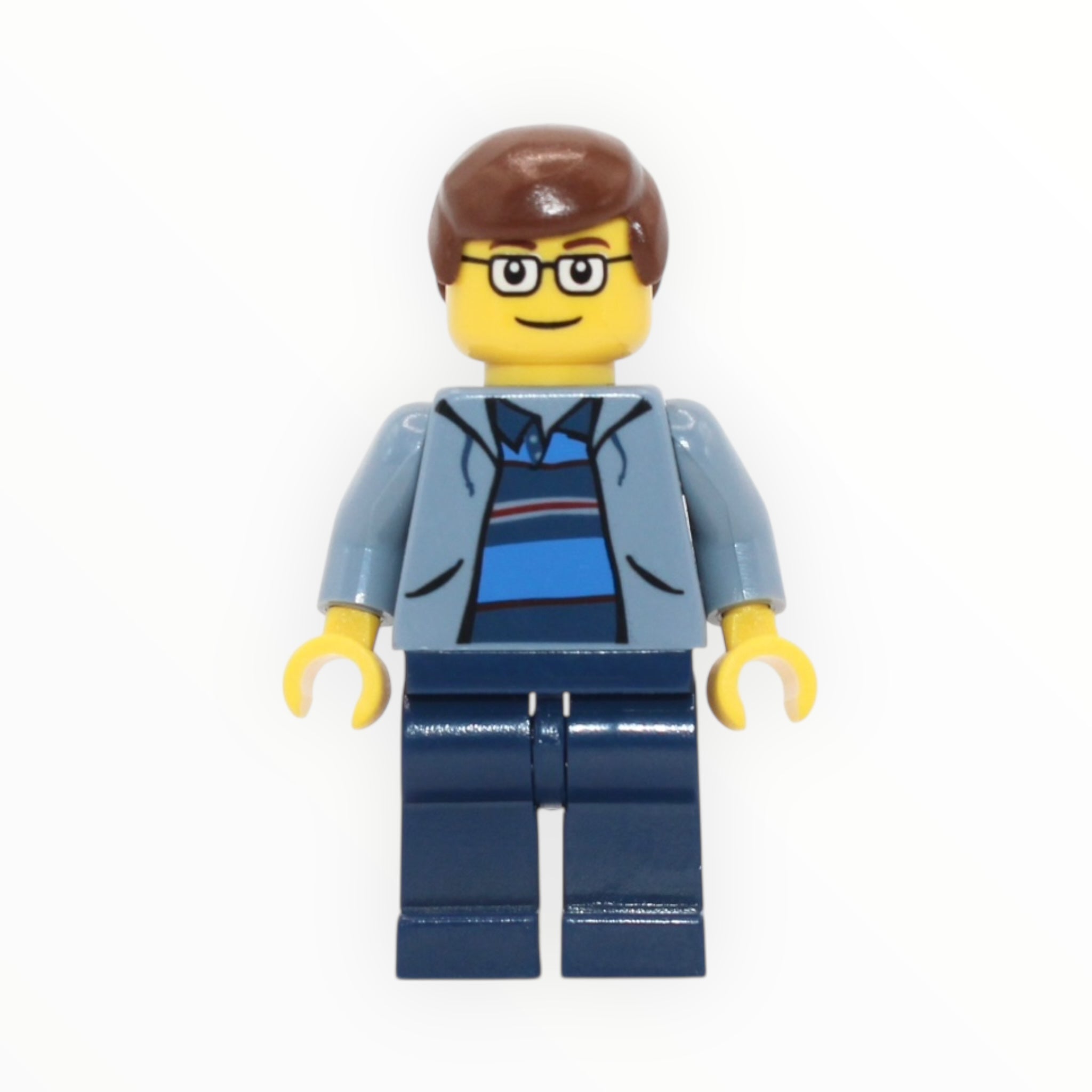 Peter Parker (yellow skin, sand blue jacket, dark blue legs, brown hair, 2003)