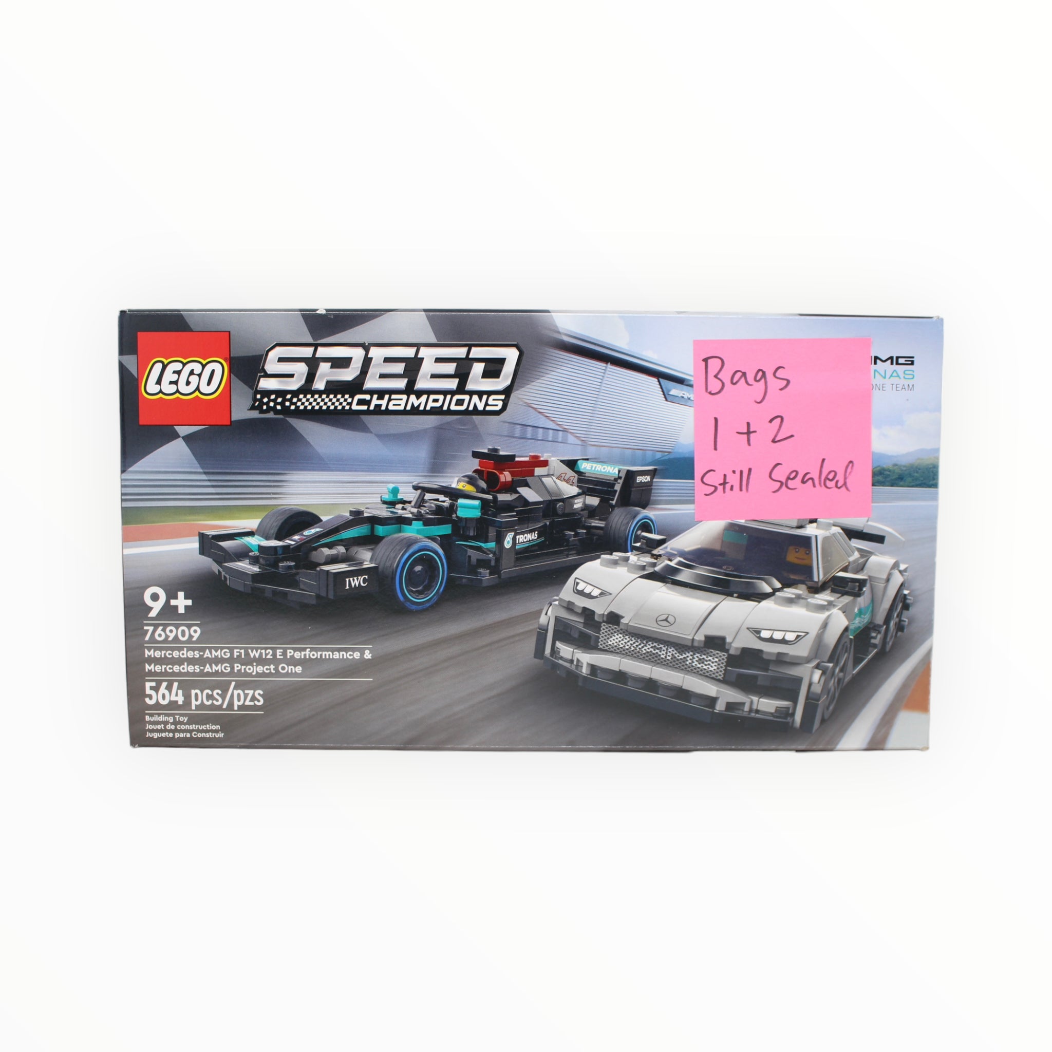 Certified Used Set 76909 Speed Champions Mercedes-AMG F1 W12 E Performance & Mercedes-AMG Project One (Bags 1+2 still sealed)