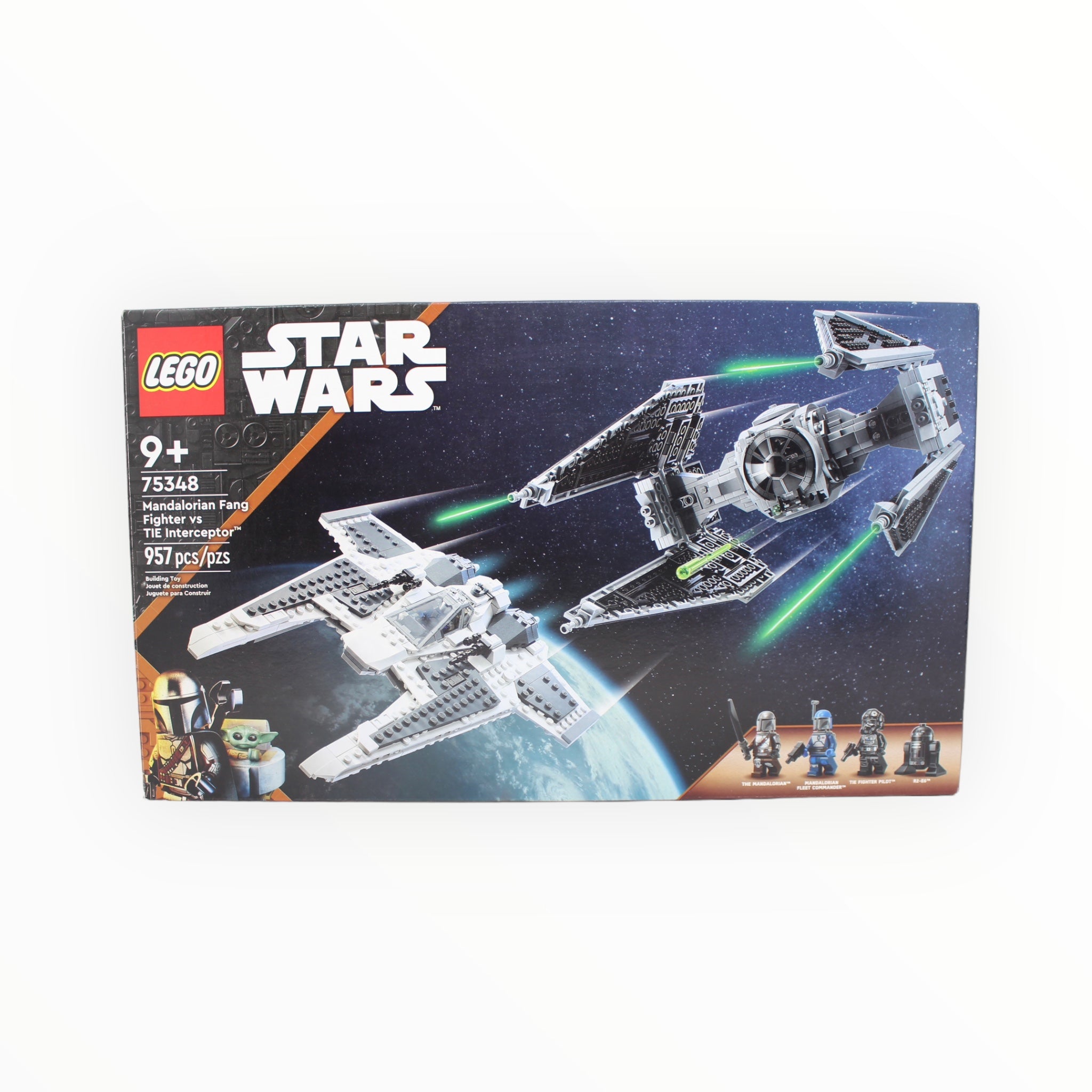 Certified Used Set 75348 Star Wars Mandalorian Fang Fighter vs TIE Interceptor