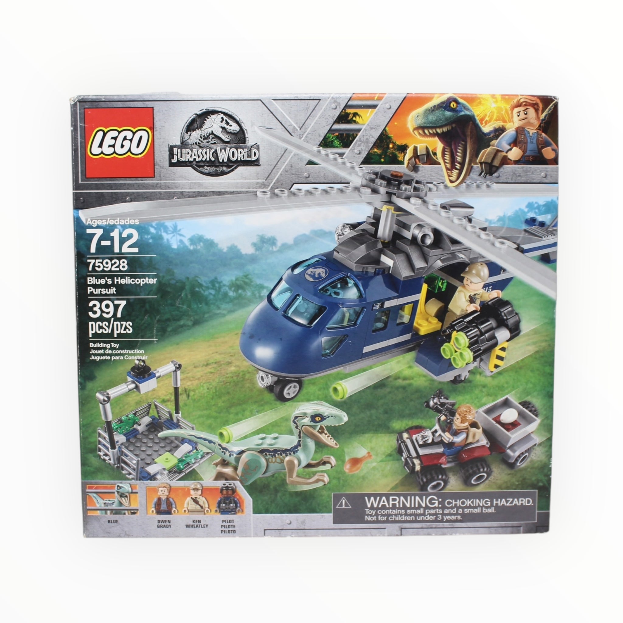 Certified Used Set 75928 Jurassic World Blue’s Helicopter Pursuit