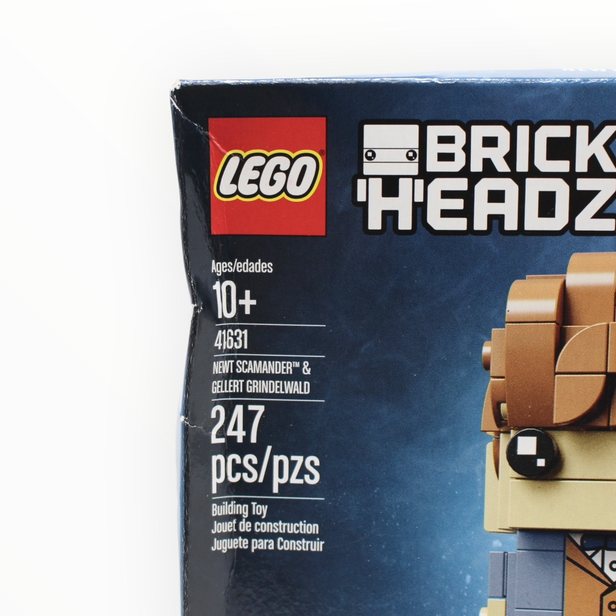 Retired Set 41631 Harry Potter BrickHeadz Newt Scamander & Gellert Grindelwald (damaged box)