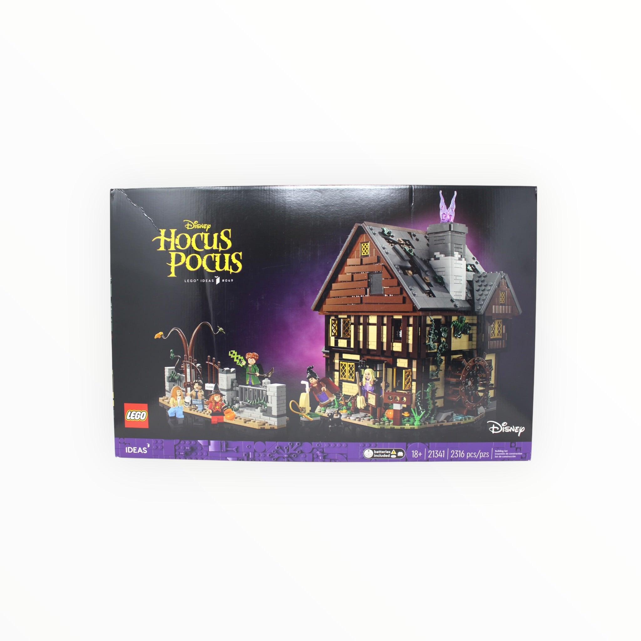 Retired Set 21341 Disney Hocus Pocus: The Sanderson Sisters' Cottage (some box damage)