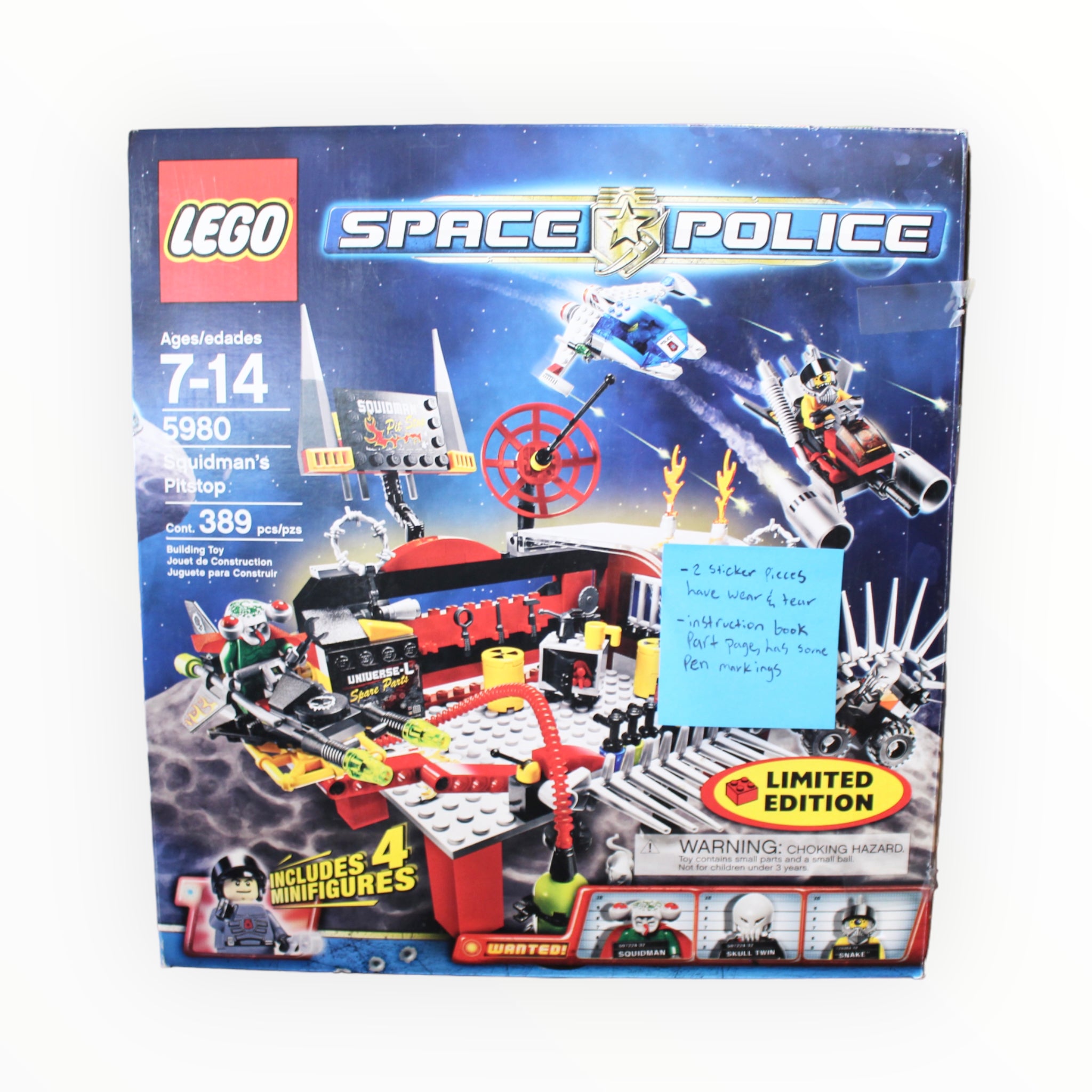 Certified Used Set 5980 Space Police Squidman’s Pitstop (read description)