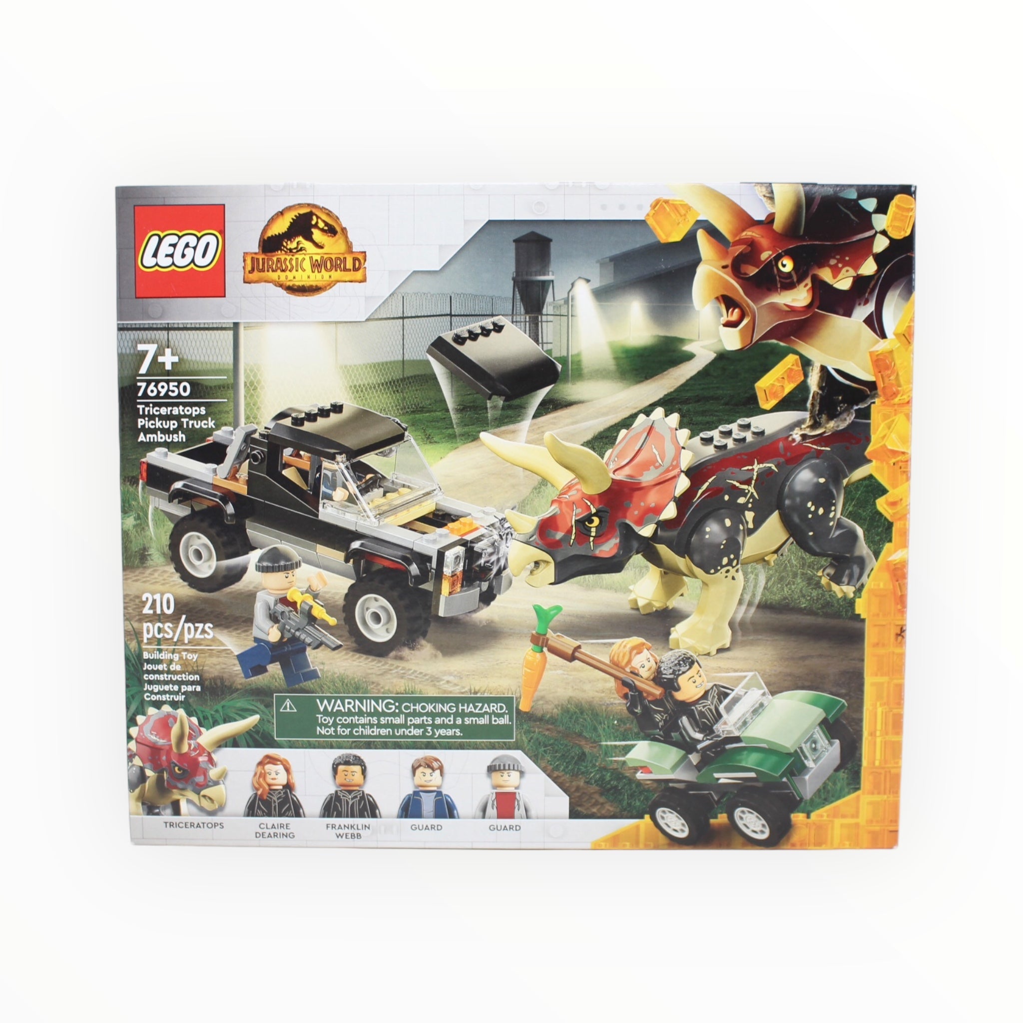 Certified Used Set 76950 Jurassic World Triceratops Pickup Truck Ambush