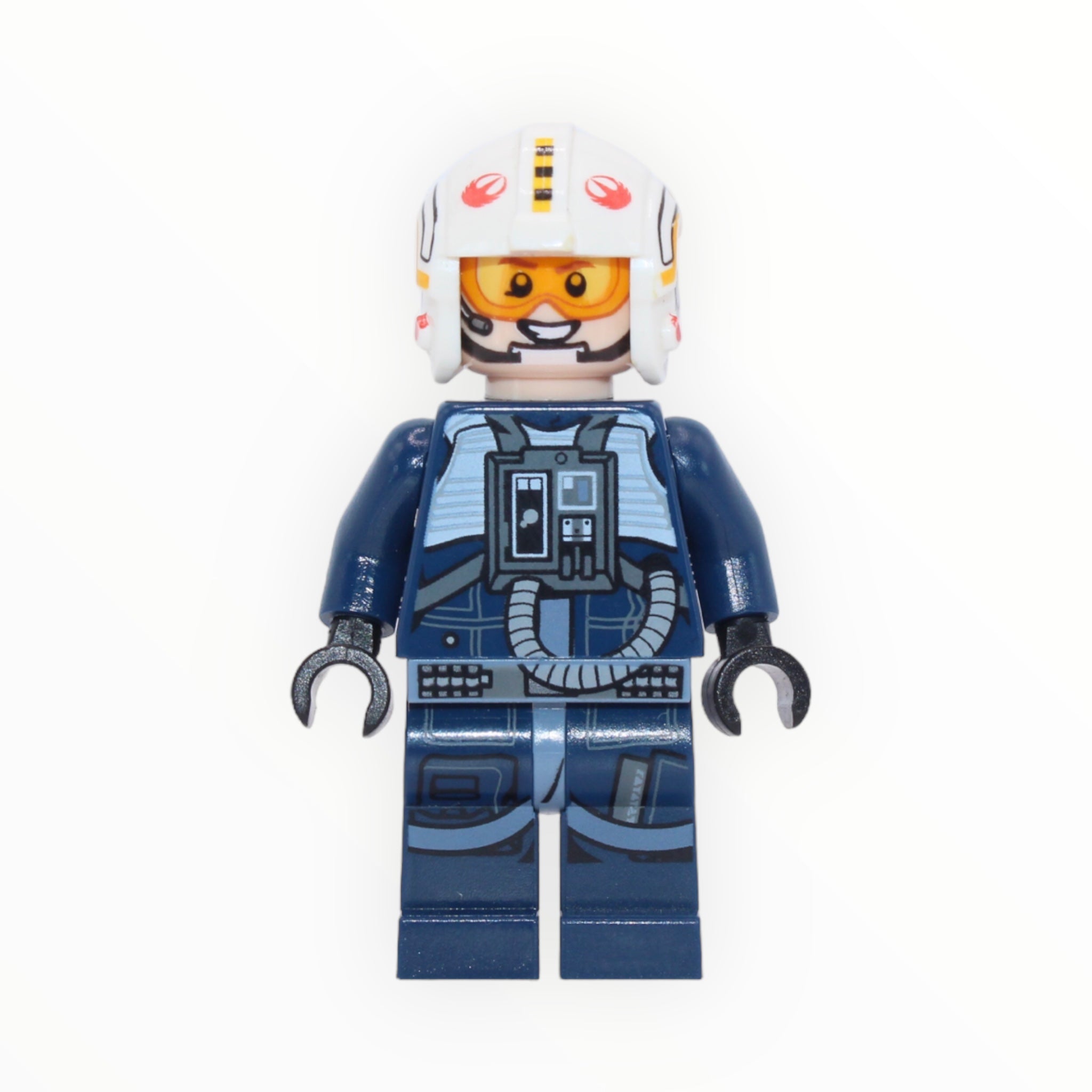 Rebel Y-Wing Pilot (dark blue jumpsuit, black hands, 2017)