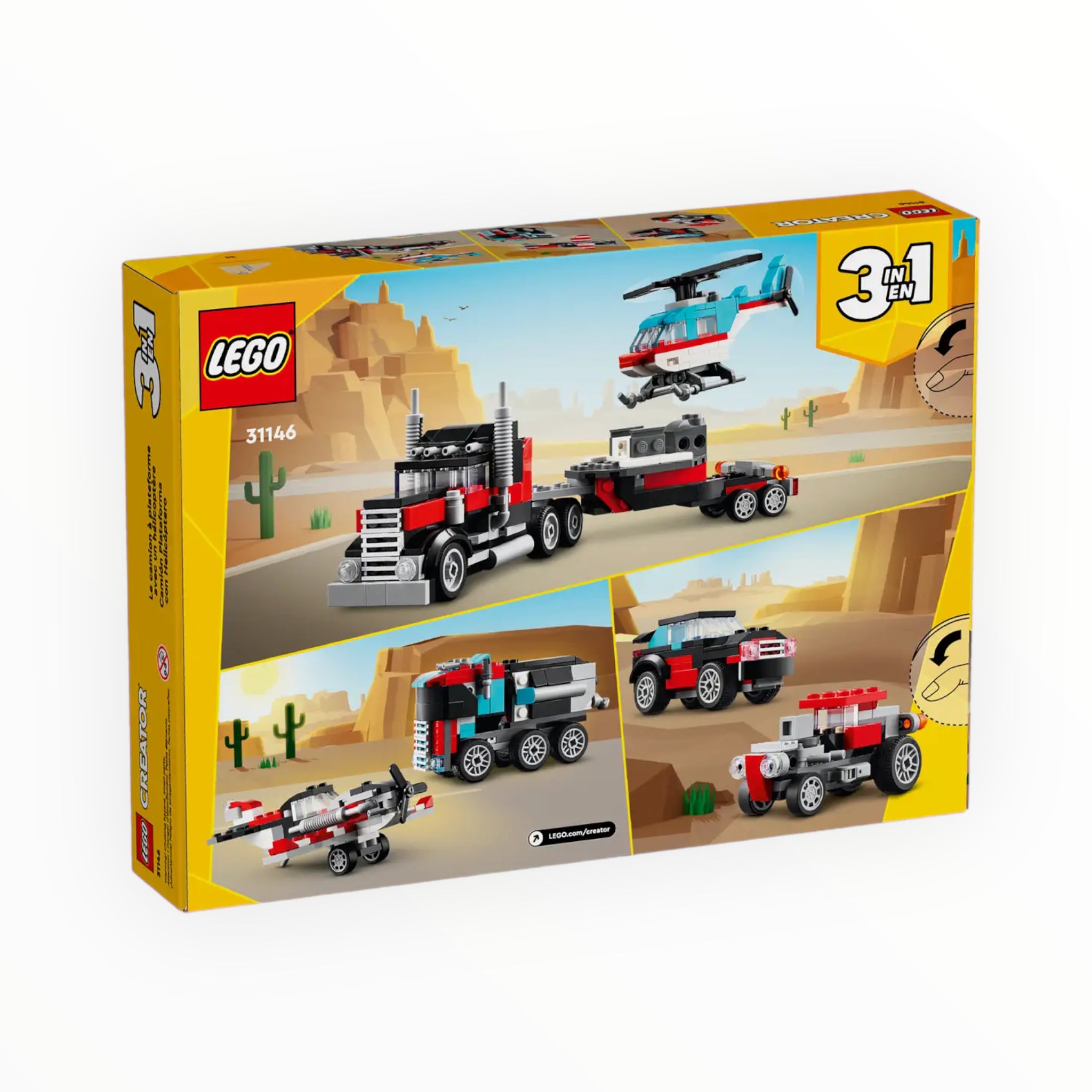 31146 Creator Flatbed Truck with Helicopter