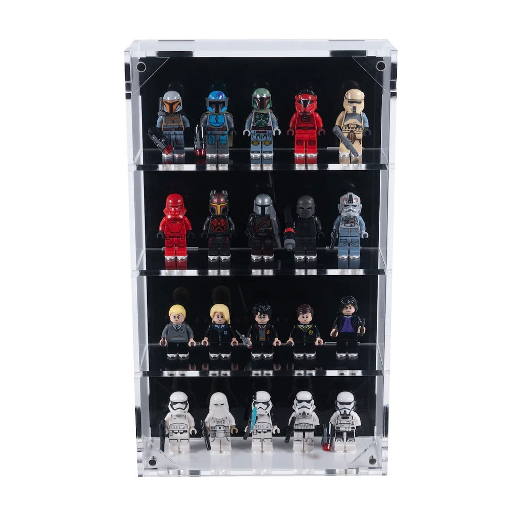 Brickshell Wall-Mounted Display Case - 20 Minifigures (black)