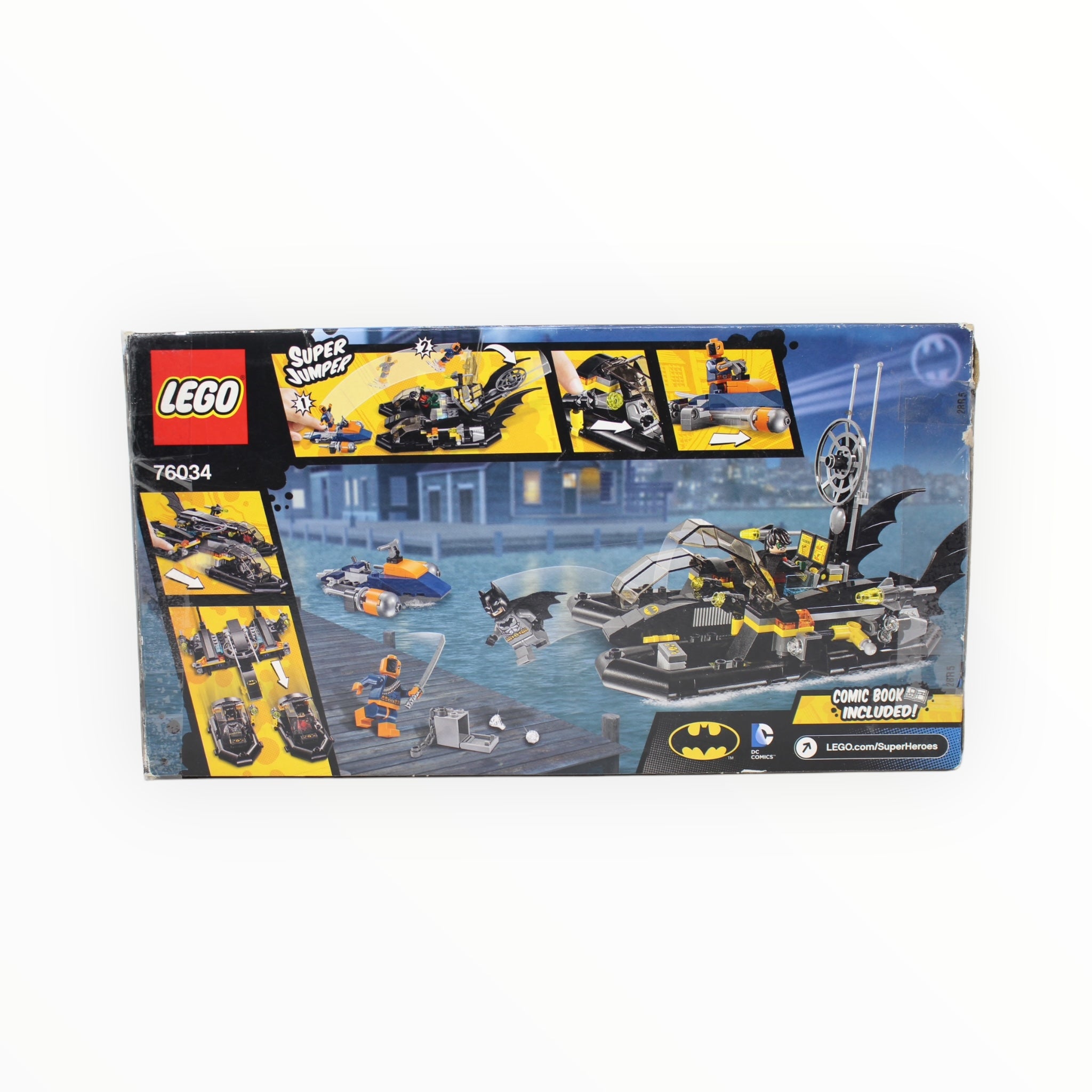 Certified Used Set 76034 DC Super Heroes The Batboat Harbor Pursuit