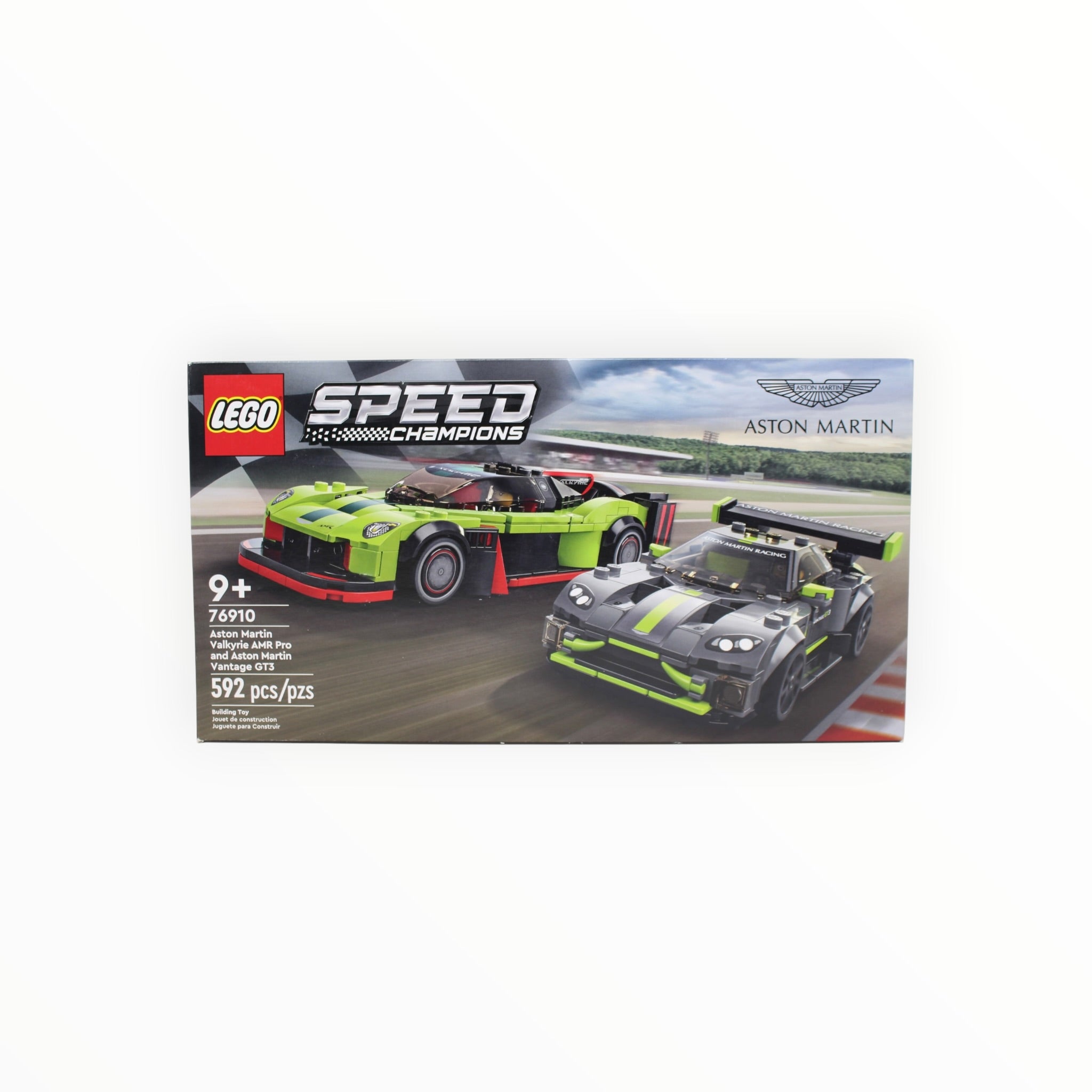Retired Set 76910 Speed Champions Aston Martin Valkyrie AMR Pro and Aston Martin Vantage GT3 (slight box damage)