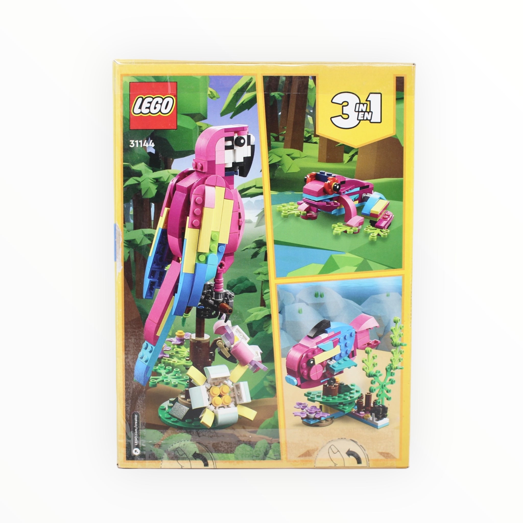 Certified Used Set 31144 Creator Exotic Pink Parrot
