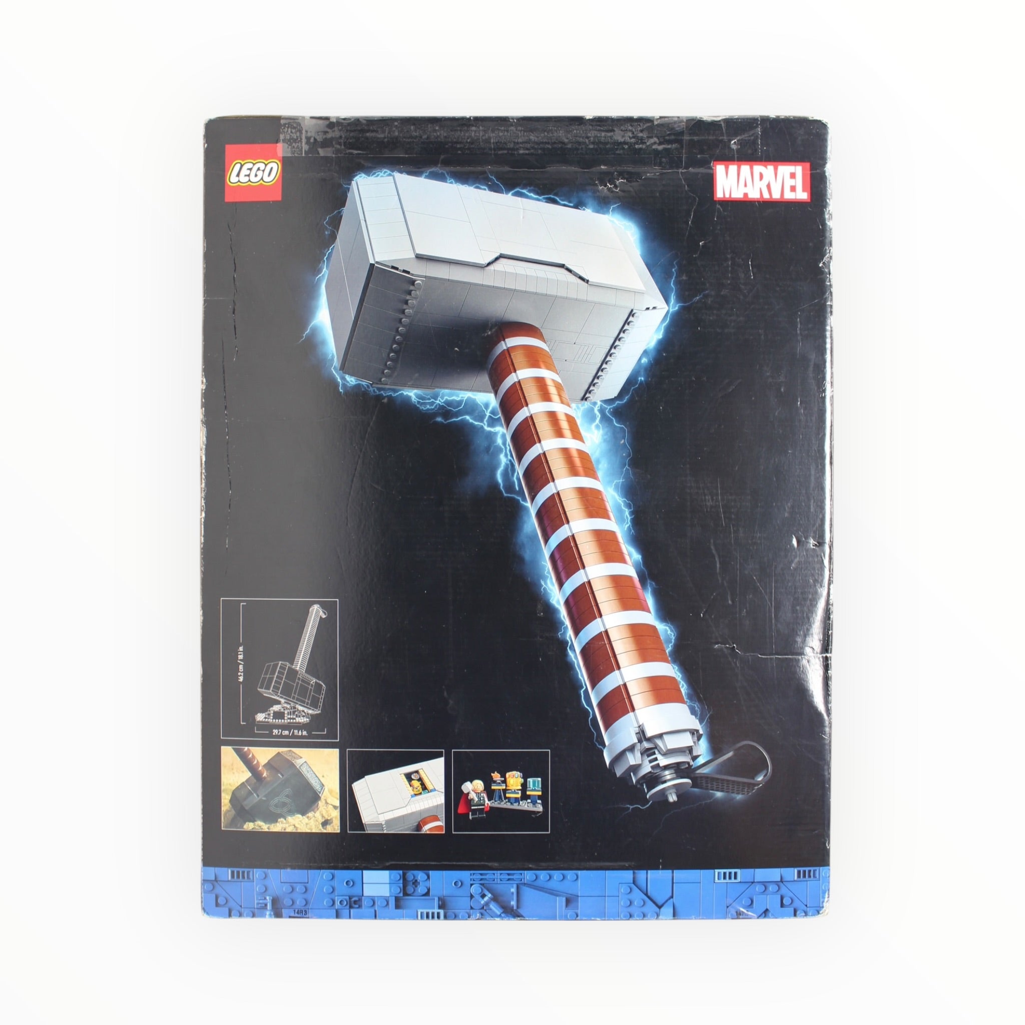Certified Used Set 76209 Infinity Saga Thor’s Hammer (open box, sealed bags, damaged box)