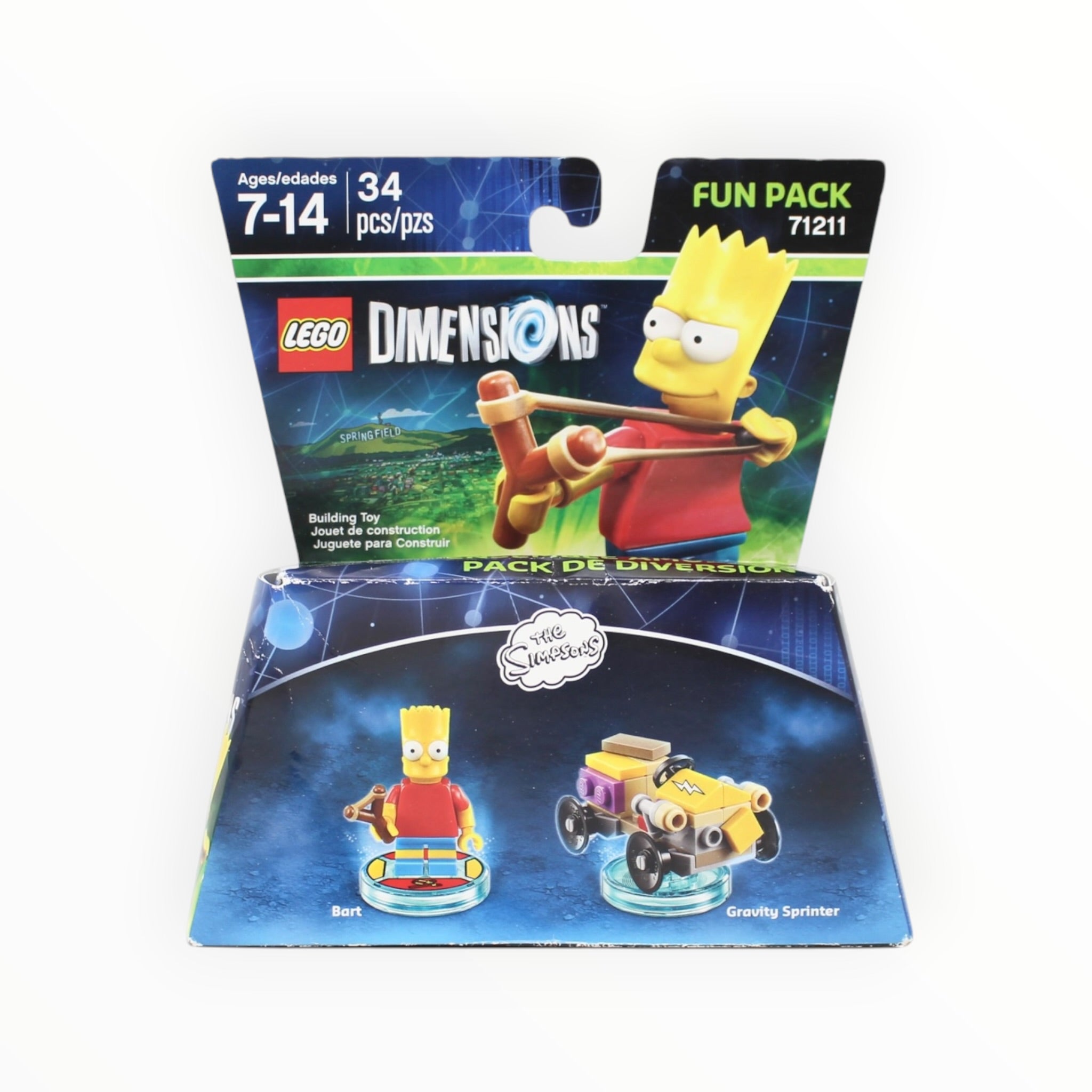 Retired Set 71211 Dimensions Fun Pack - The Simpsons Bart and Gravity Sprinter (some box damage)