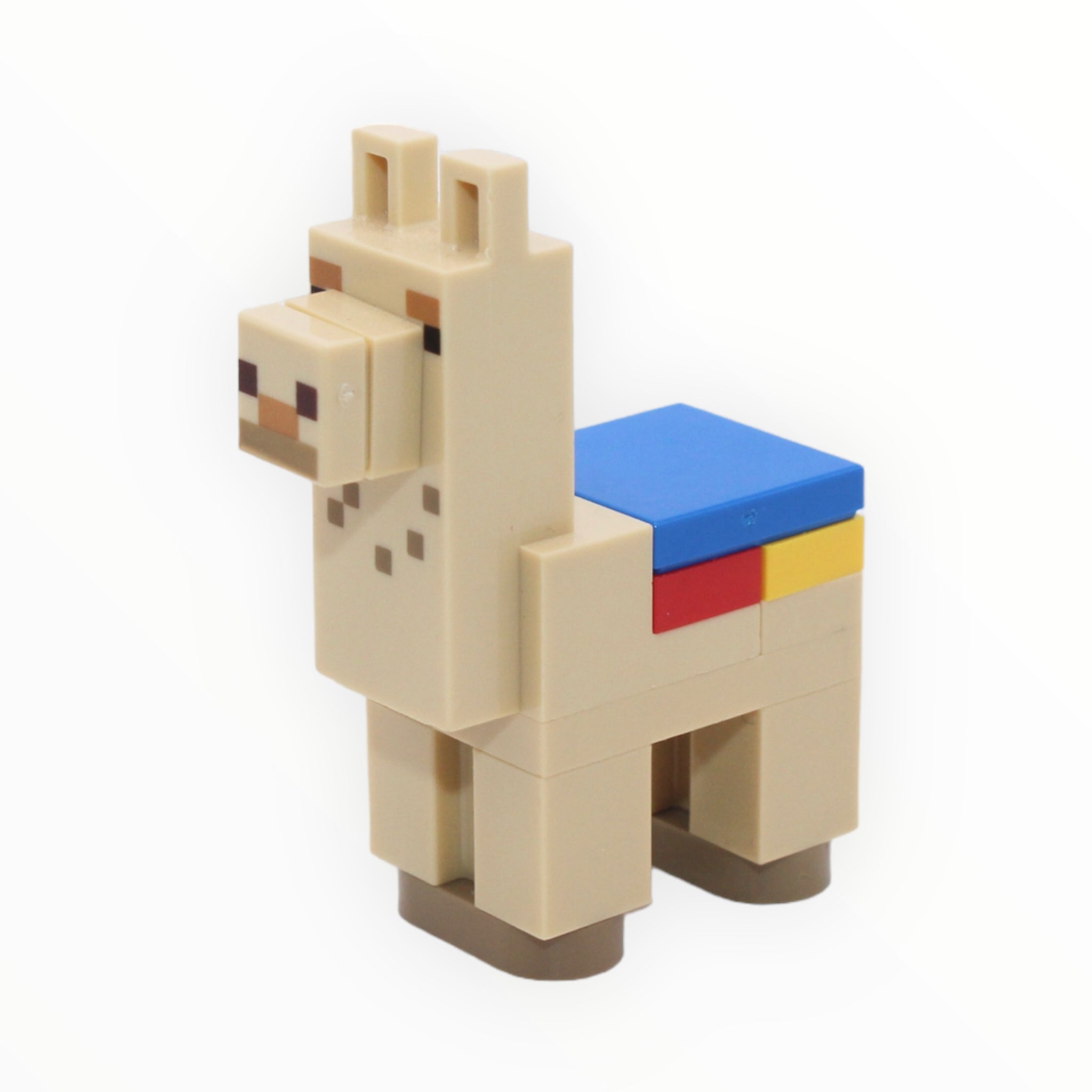 Minecraft Llama / Alpaca (tan with blue, red, and yellow back)