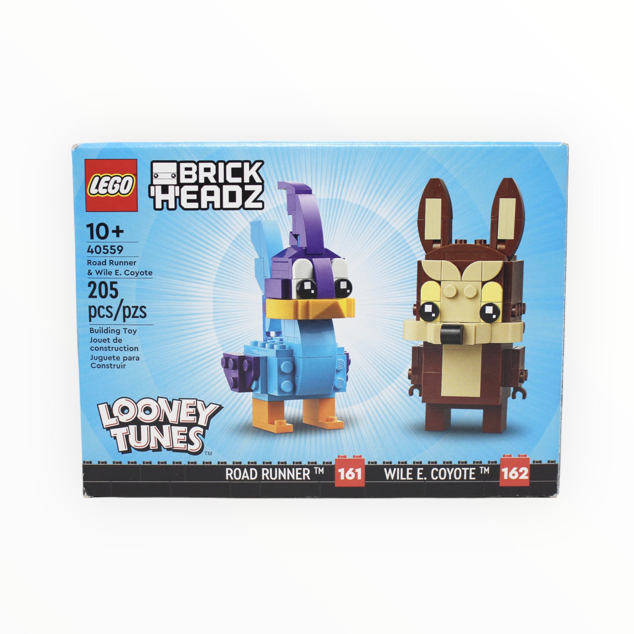 Certified Used Set 40559 Looney Tunes BrickHeadz Road Runner & Wile E. Coyote