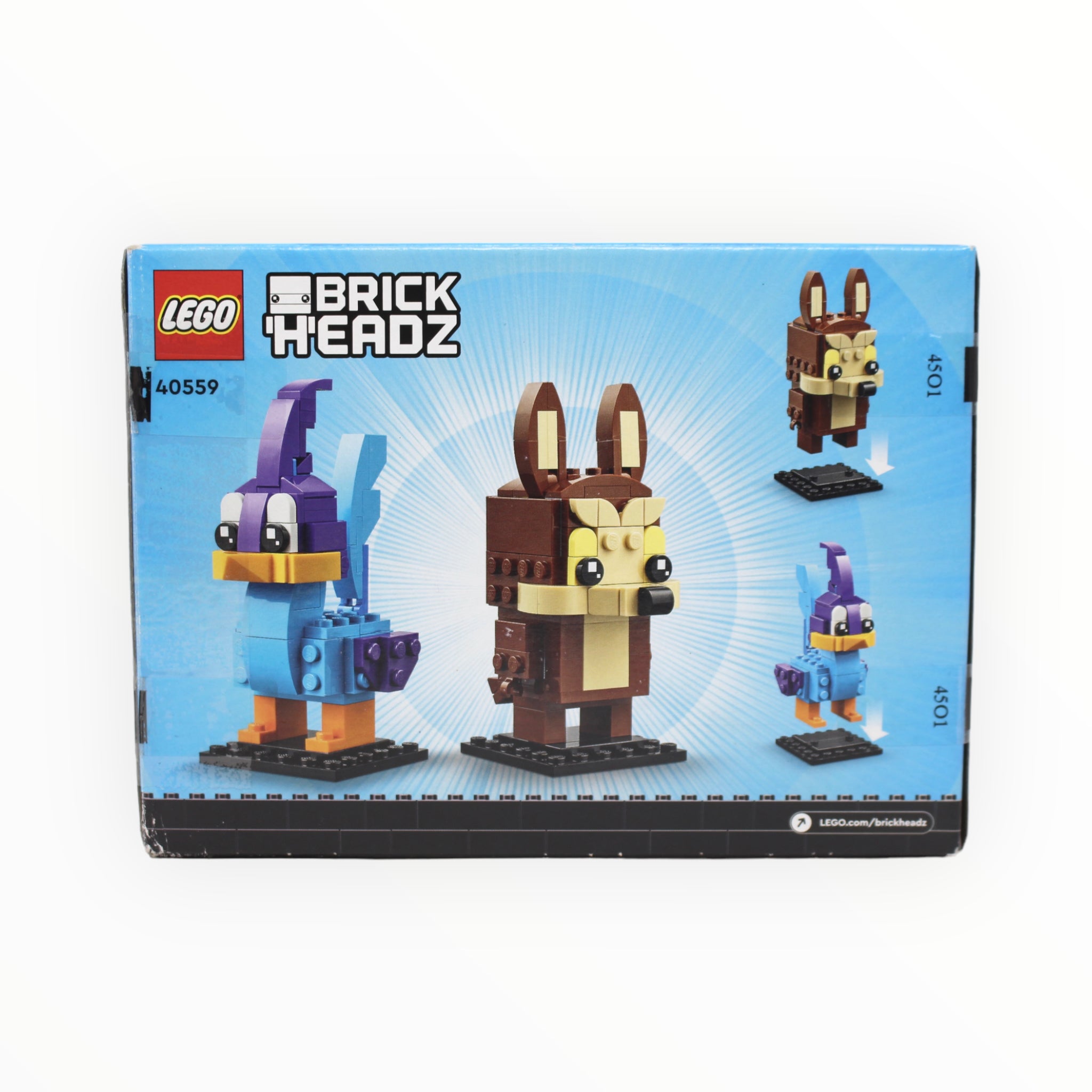 Certified Used Set 40559 Looney Tunes BrickHeadz Road Runner & Wile E. Coyote