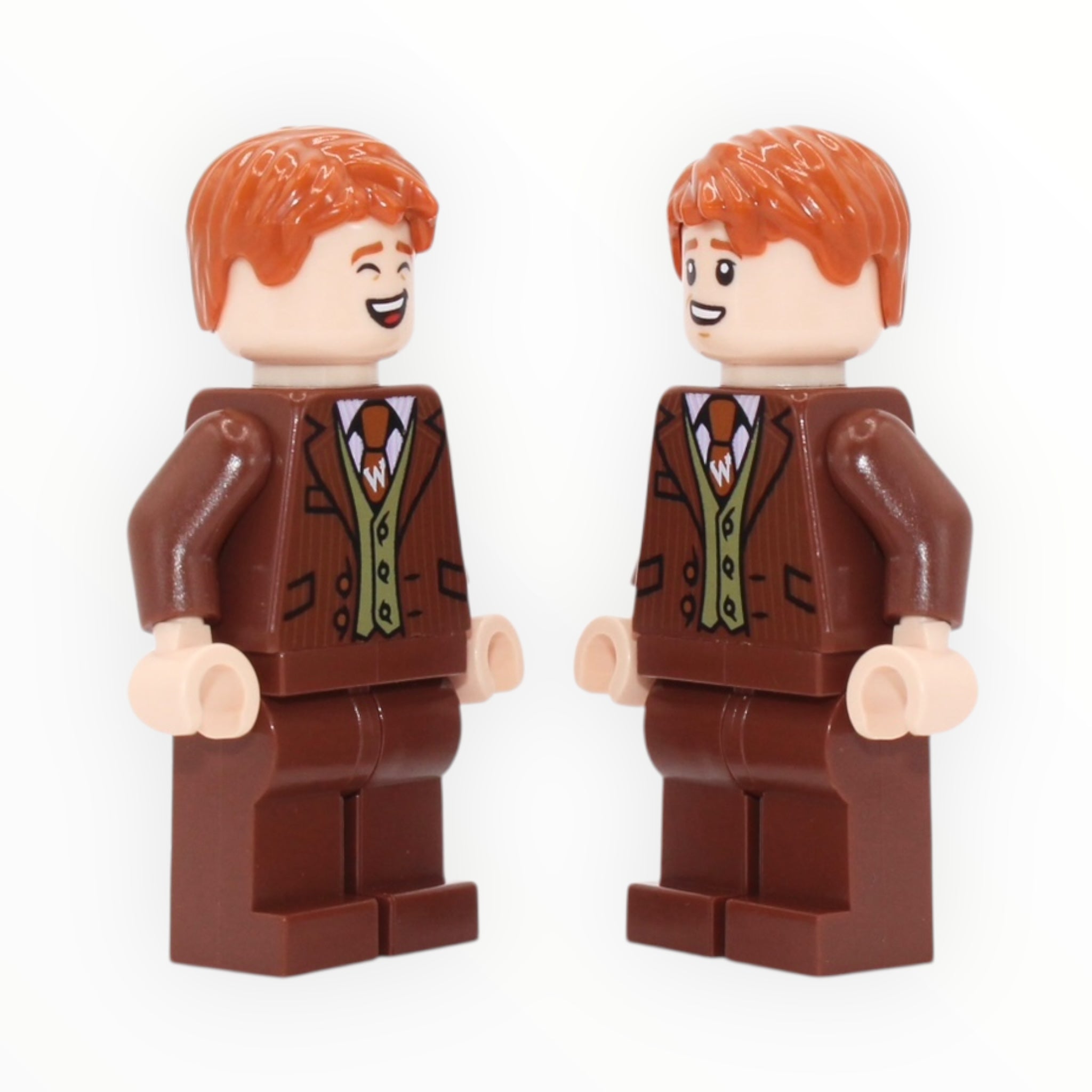 George Weasley (reddish brown suit, green vest, 2020)