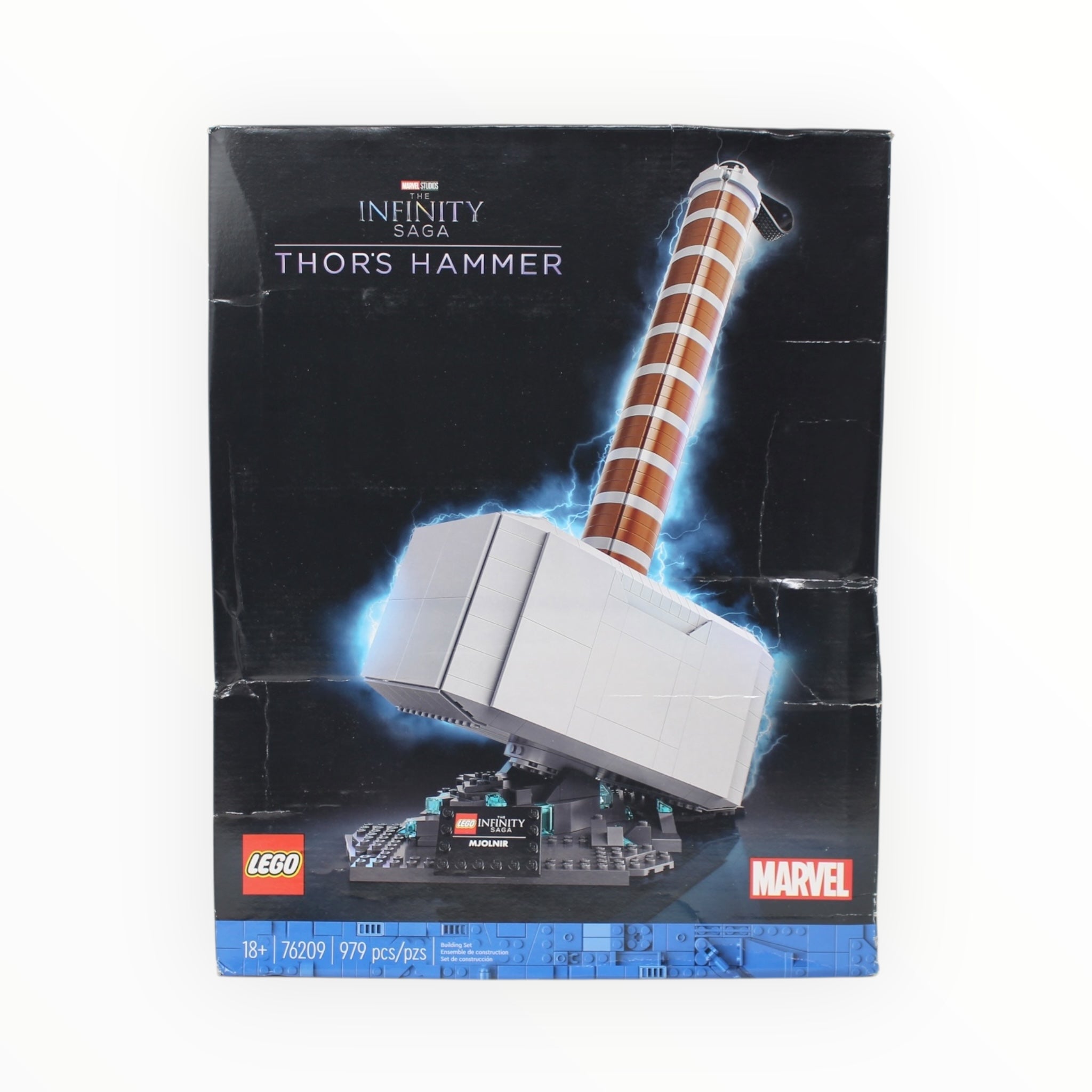 Certified Used Set 76209 Infinity Saga Thor’s Hammer (open box, sealed bags, damaged box)