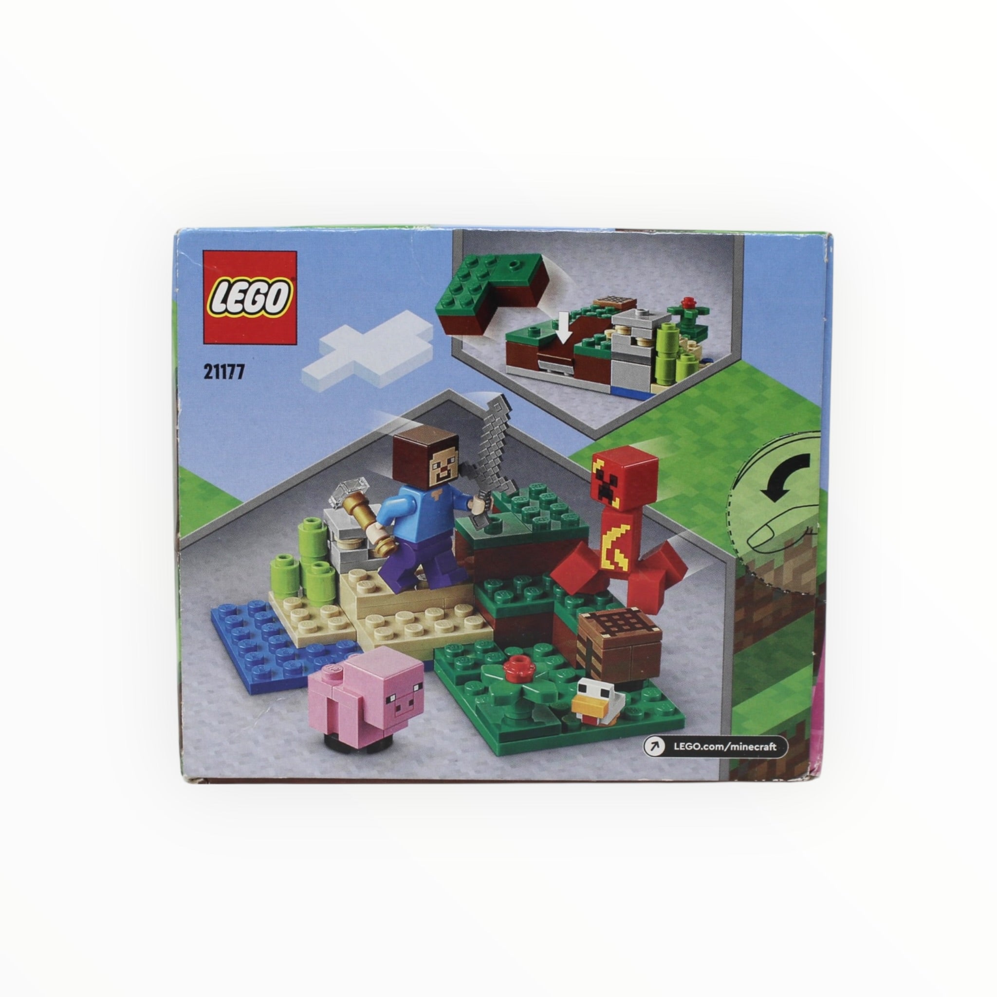 Retired Set 21177 Minecraft The Creeper Ambush (slight box damage)