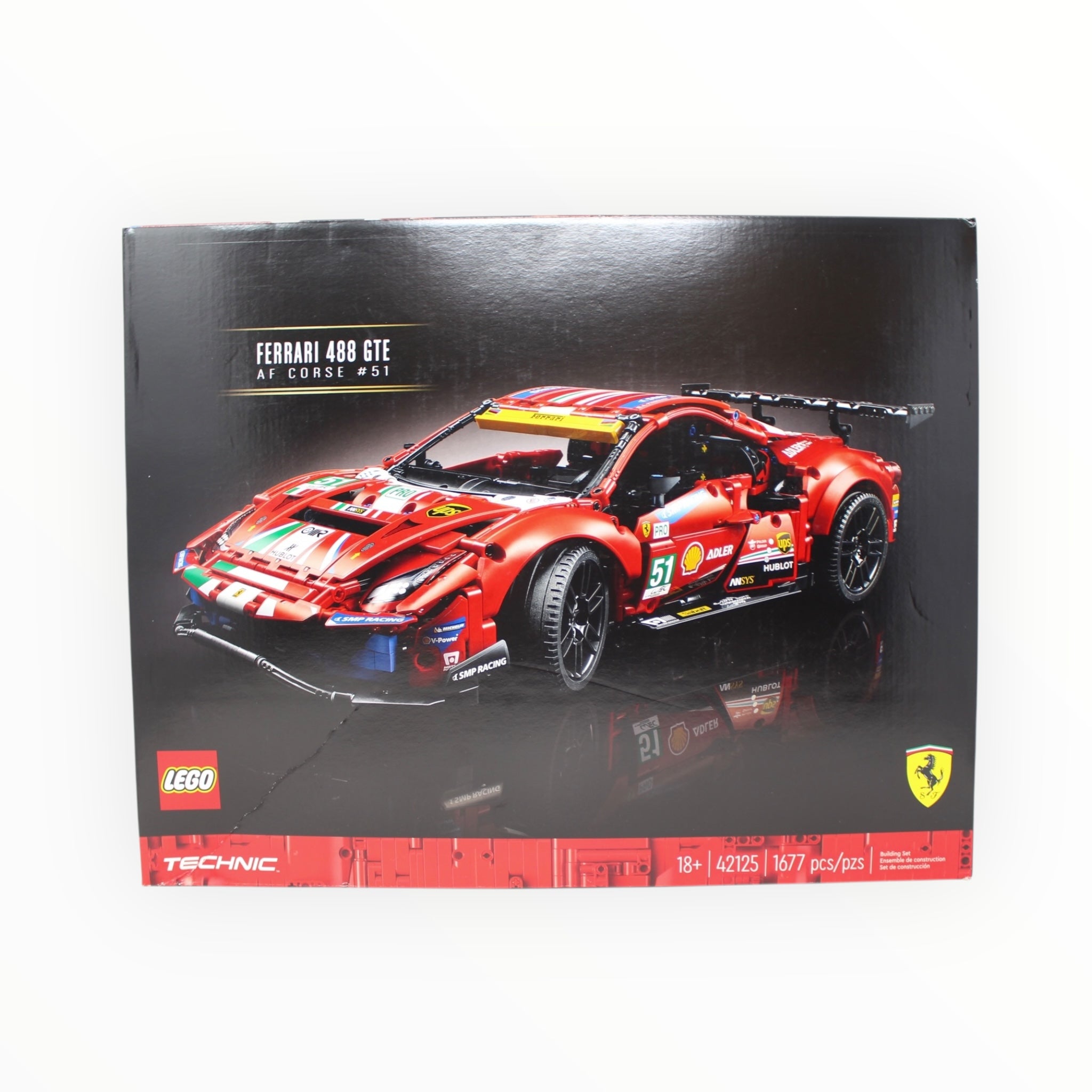 Retired Set 42125 Technic Ferrari 488 GTE AF CORSE #51 (slight box damage)