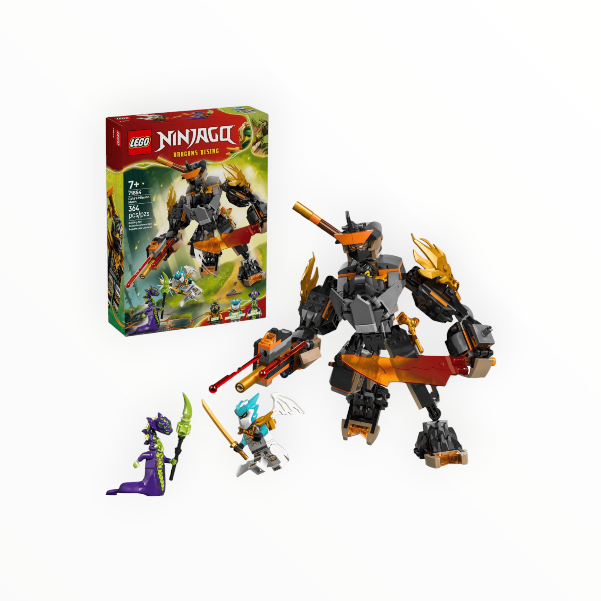 71854 Ninjago Cole’s Mission Mech & Dragon Zane