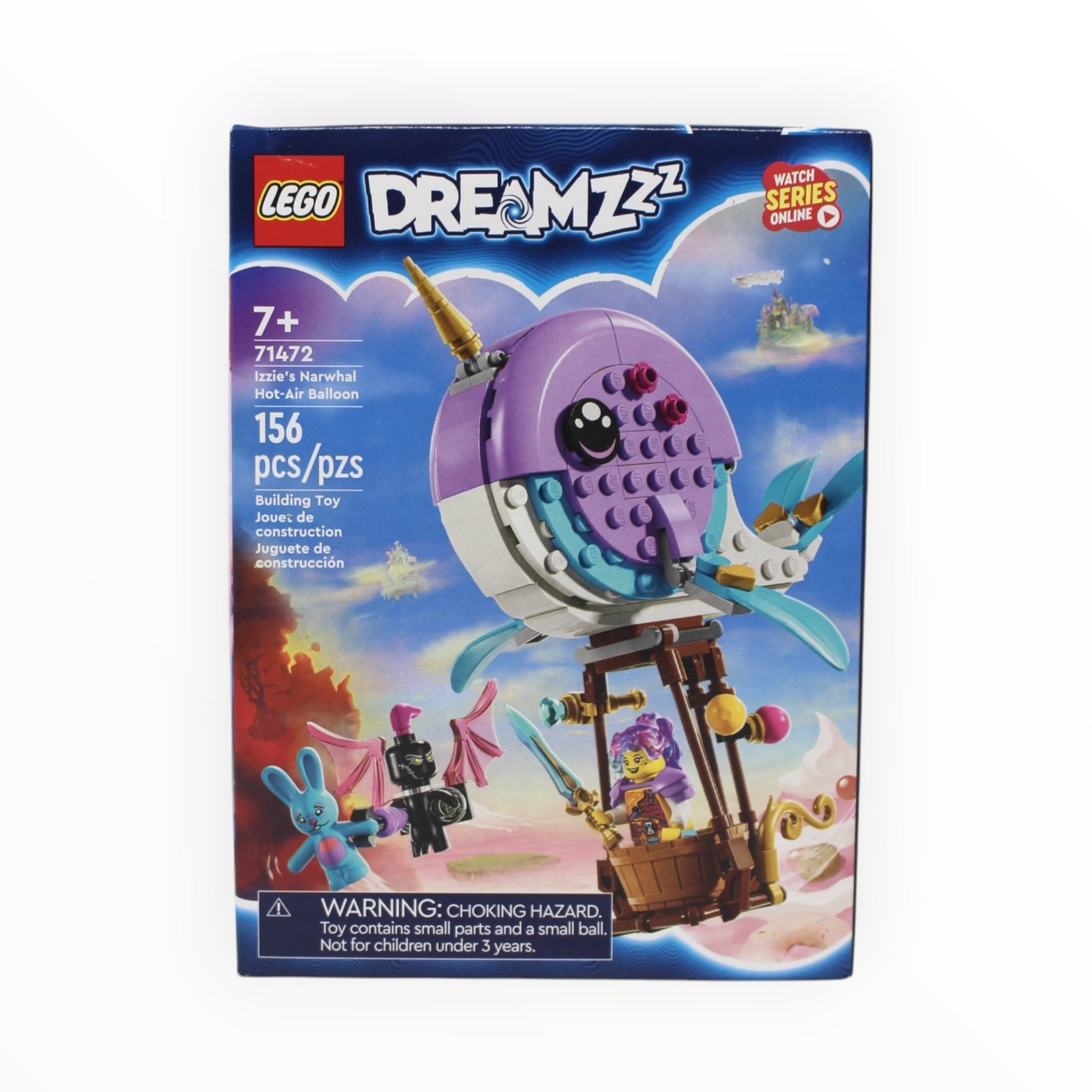 Retired Set 71472 DREAMZzz Izzie’s Narwhal Hot-Air Balloon (slight box damage)