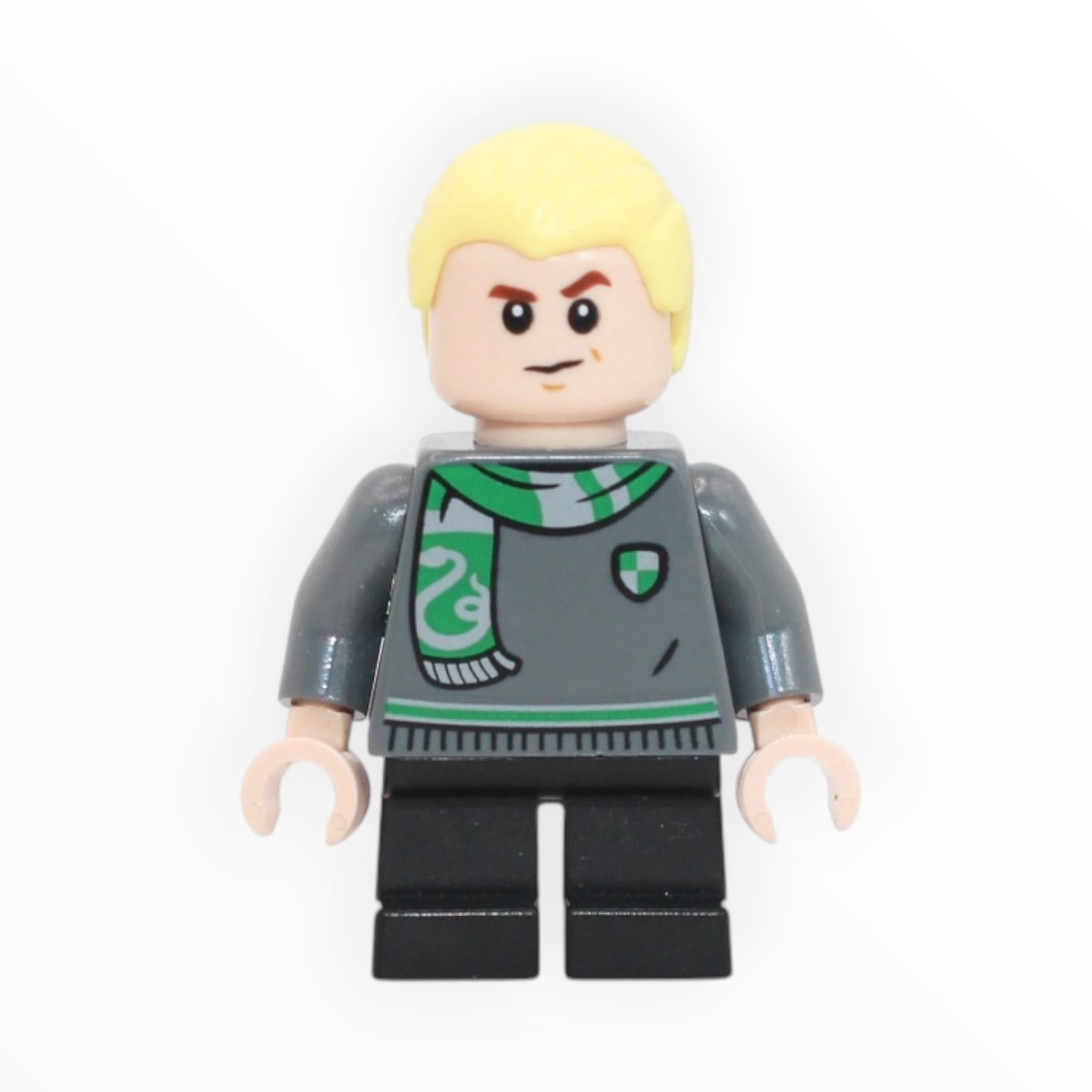 Draco Malfoy (Slytherin sweater and scarf, short black legs, 2024)