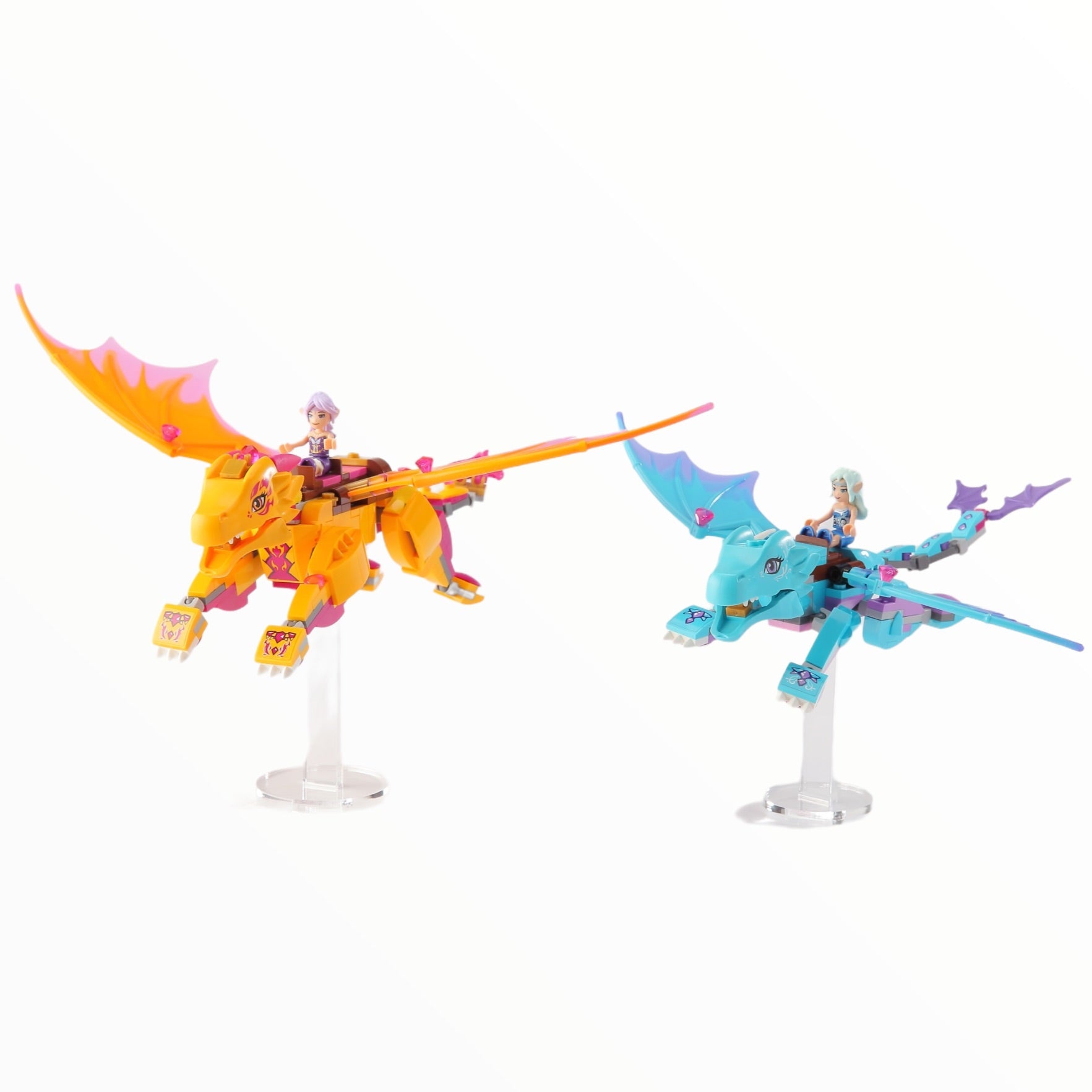 Tricked Out Bricks Micro Display Stand Round 2-pack (clear base)