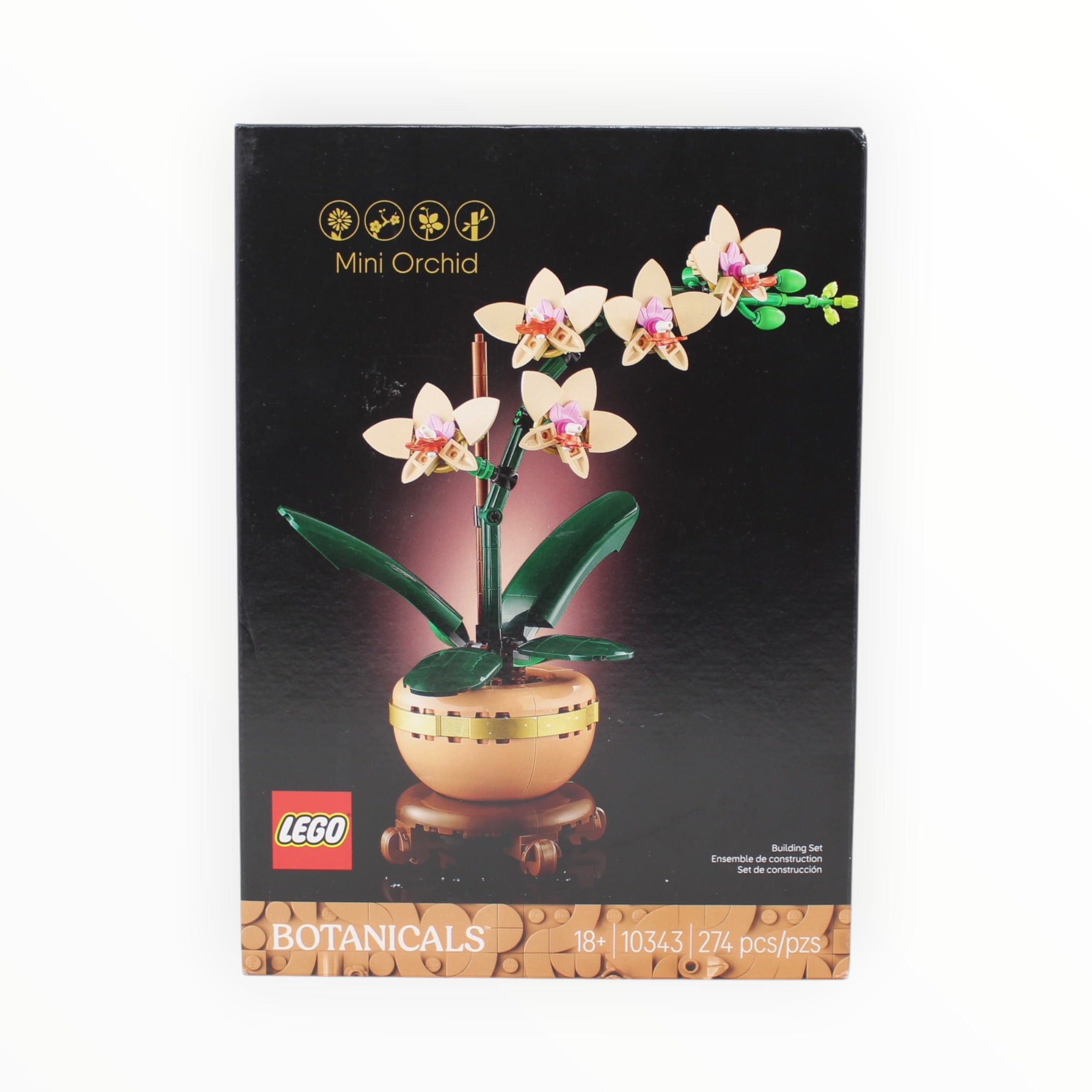 Certified Used Set 10343 Botanicals Mini Orchid