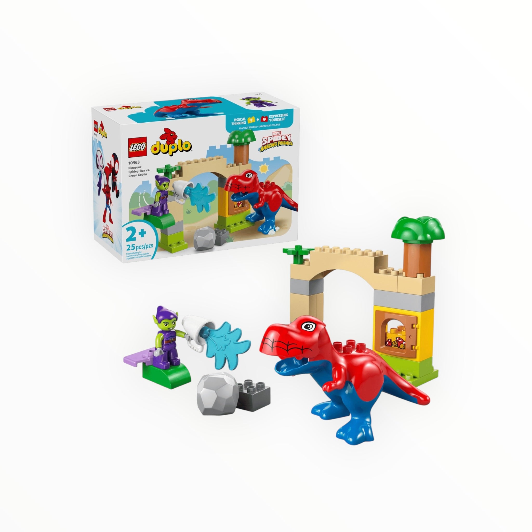 10463 DUPLO Spidey and his Amazing Friends Dinosaur Spidey-Rex vs. Green Goblin