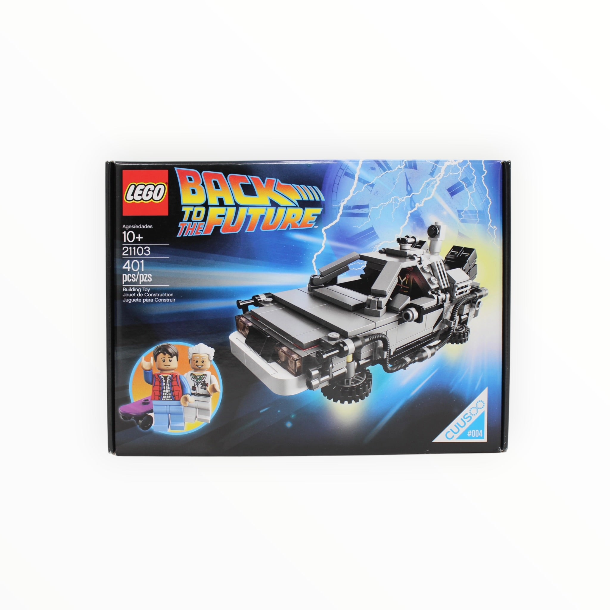 Retired Set 21103 CUUSOO Back to the Future Time Machine (damaged box)