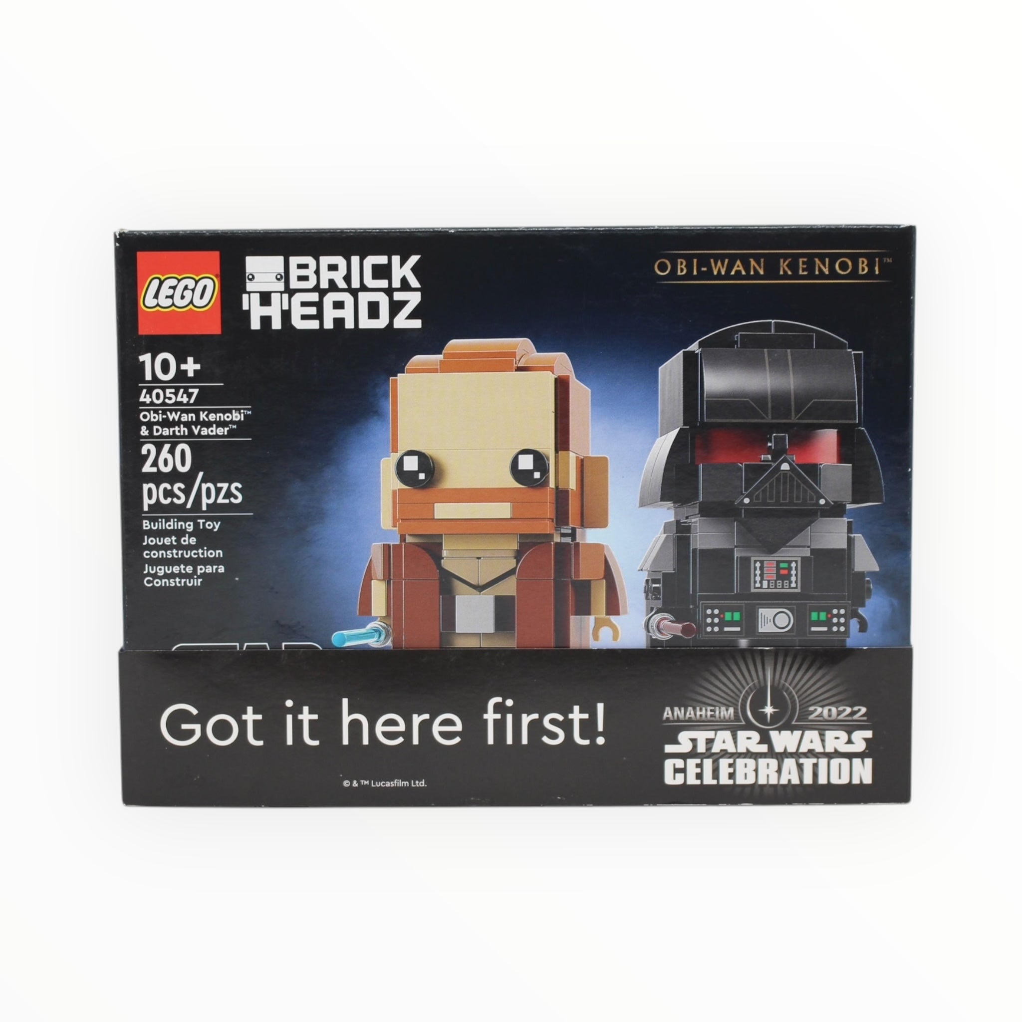 Retired Set 40547 Star Wars BrickHeadz Obi-Wan Kenobi & Darth Vader (Star Wars Celebration 2022 ver.)