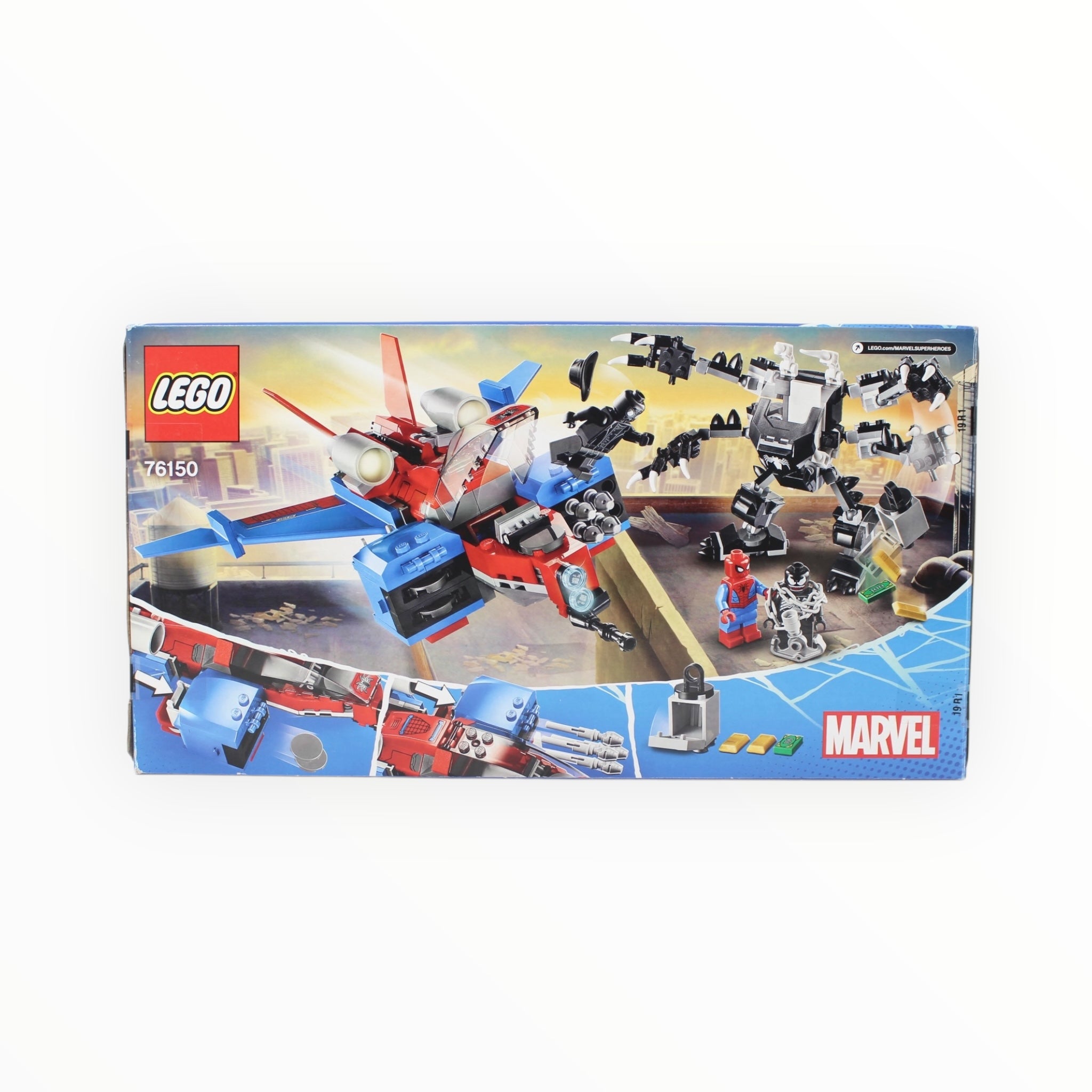 Retired Set 76150 Spider-Man Spiderjet vs. Venom Mech (slight box damage)