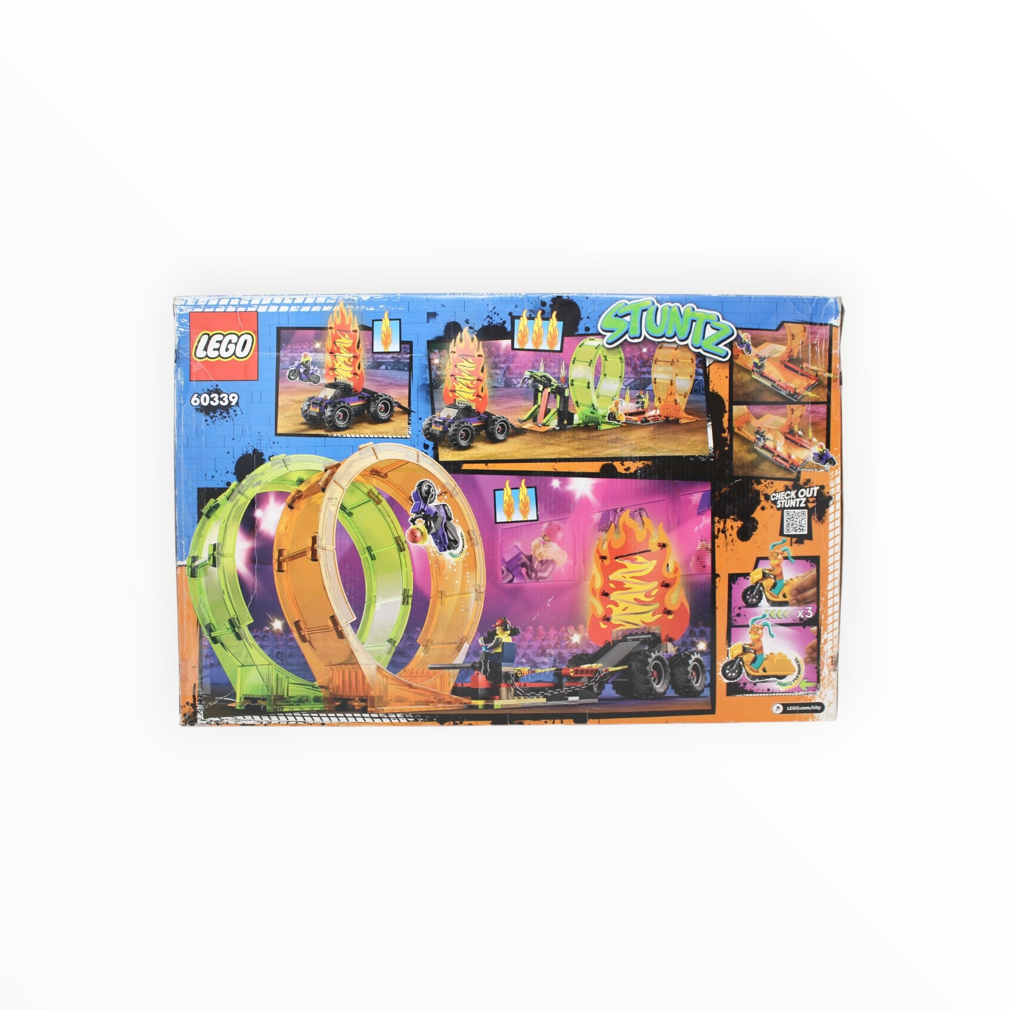 Certified Used Set 60339 City Stuntz Double Loop Stunt Arena (damaged box, open box, sealed bags)
