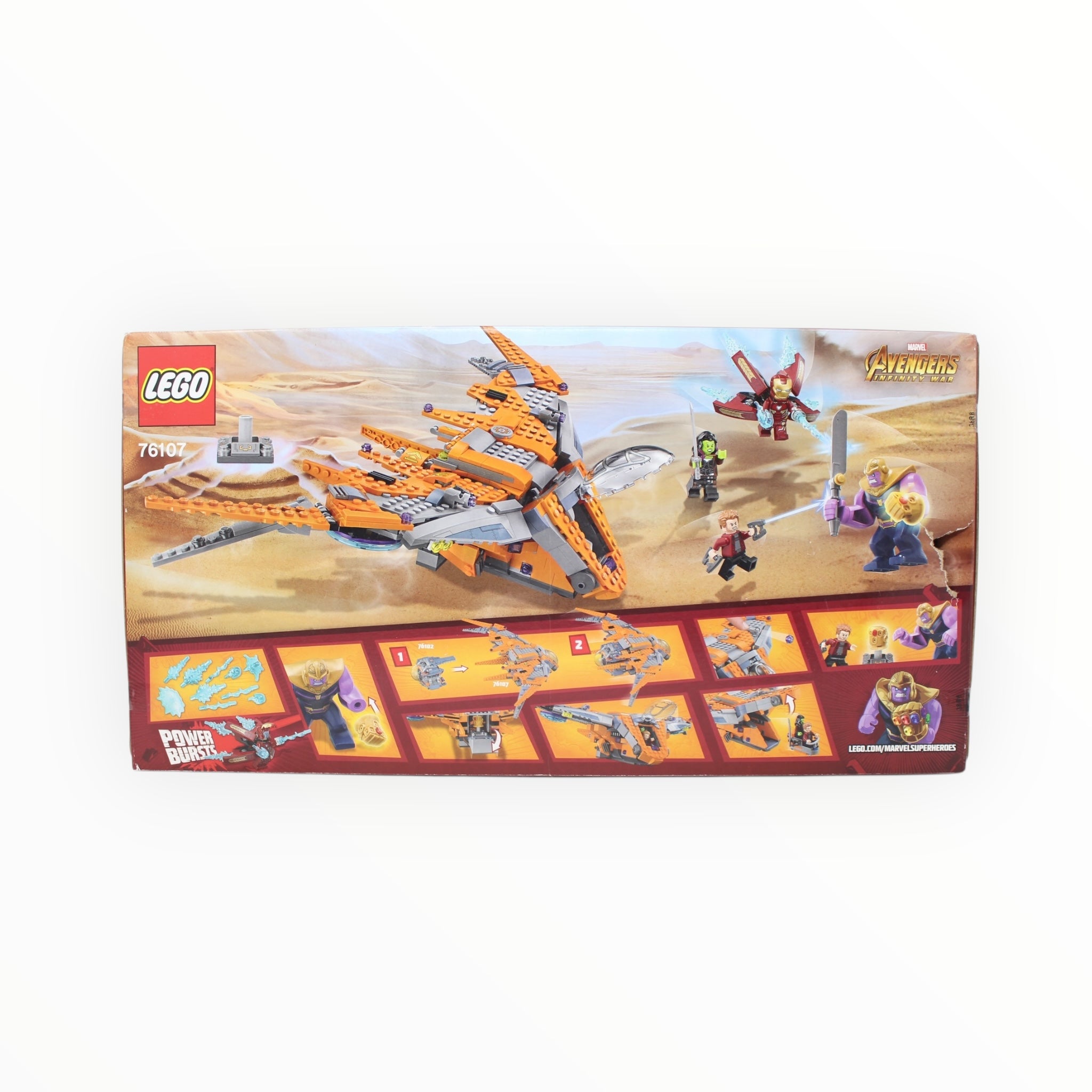 Retired Set 76107 Marvel Super Heroes Thanos: Ultimate Battle (damaged box)
