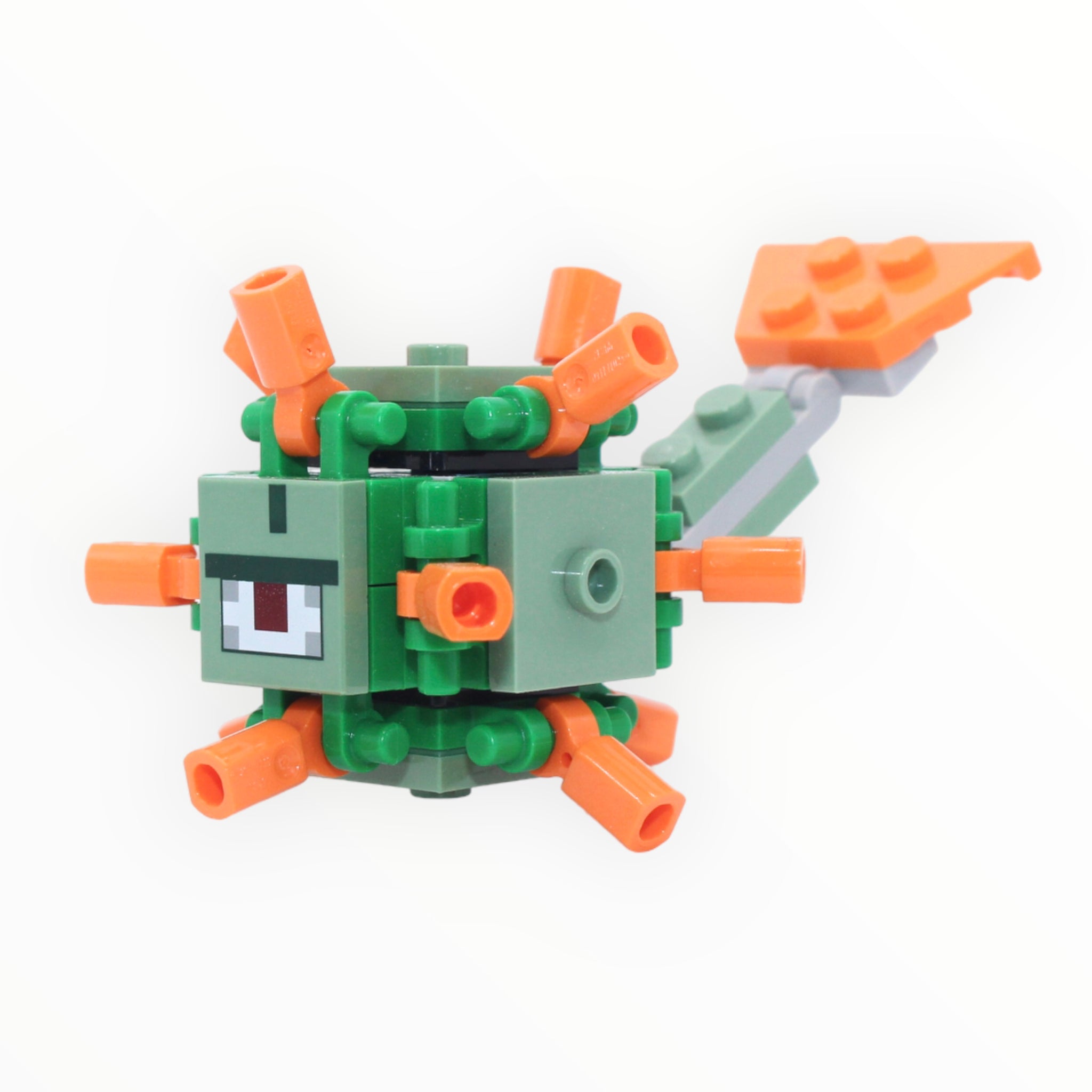 Minecraft Guardian (sand green and orange)