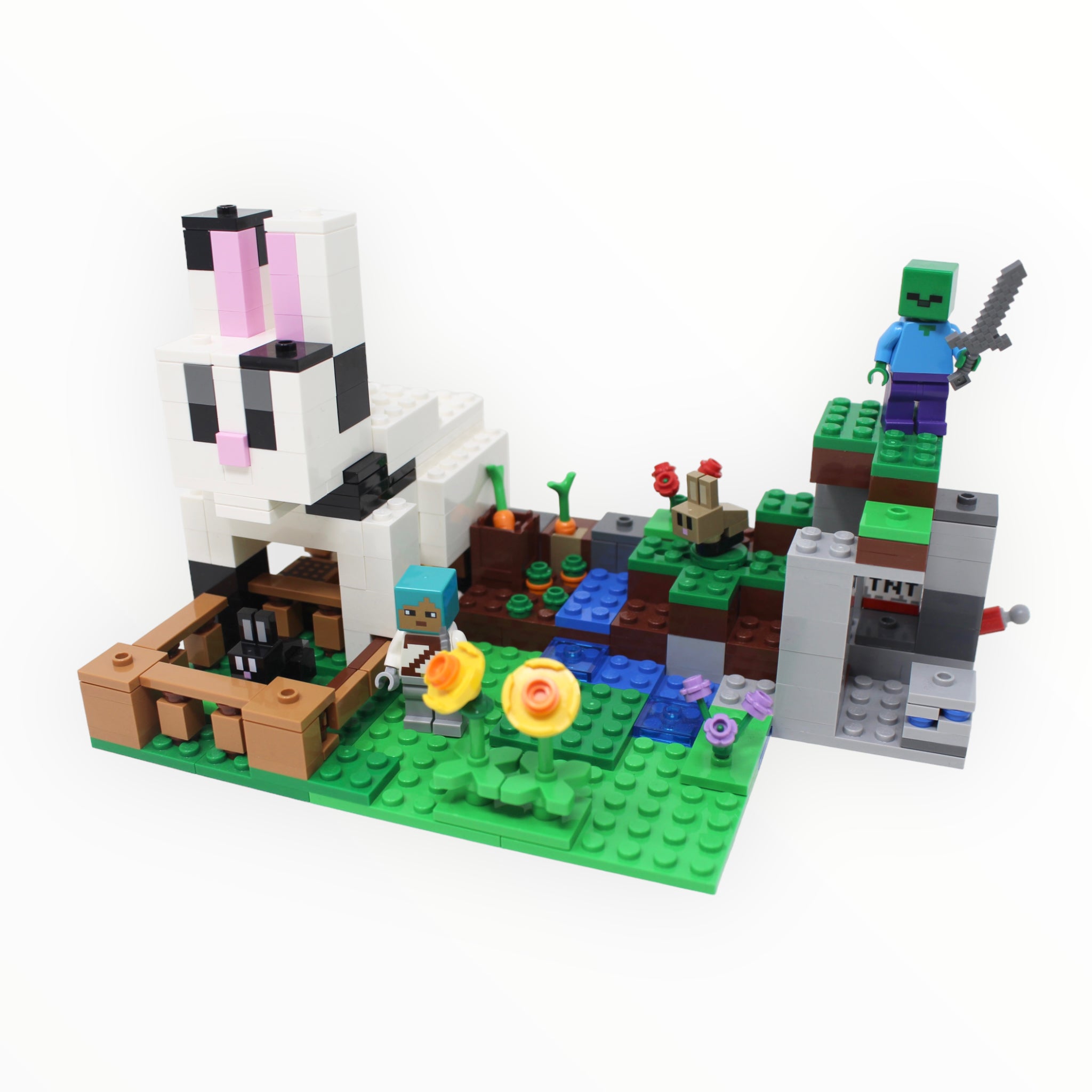 Used Set 21181 Minecraft The Rabbit Ranch