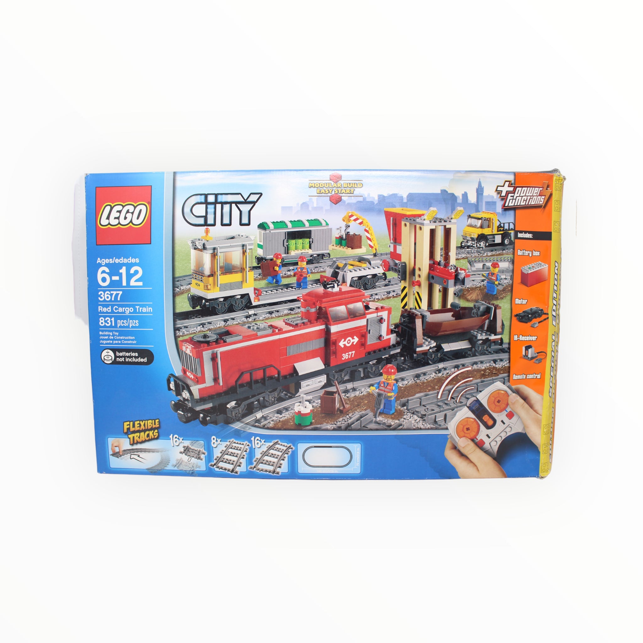 Certified Used Set 3677 City Red Cargo Train