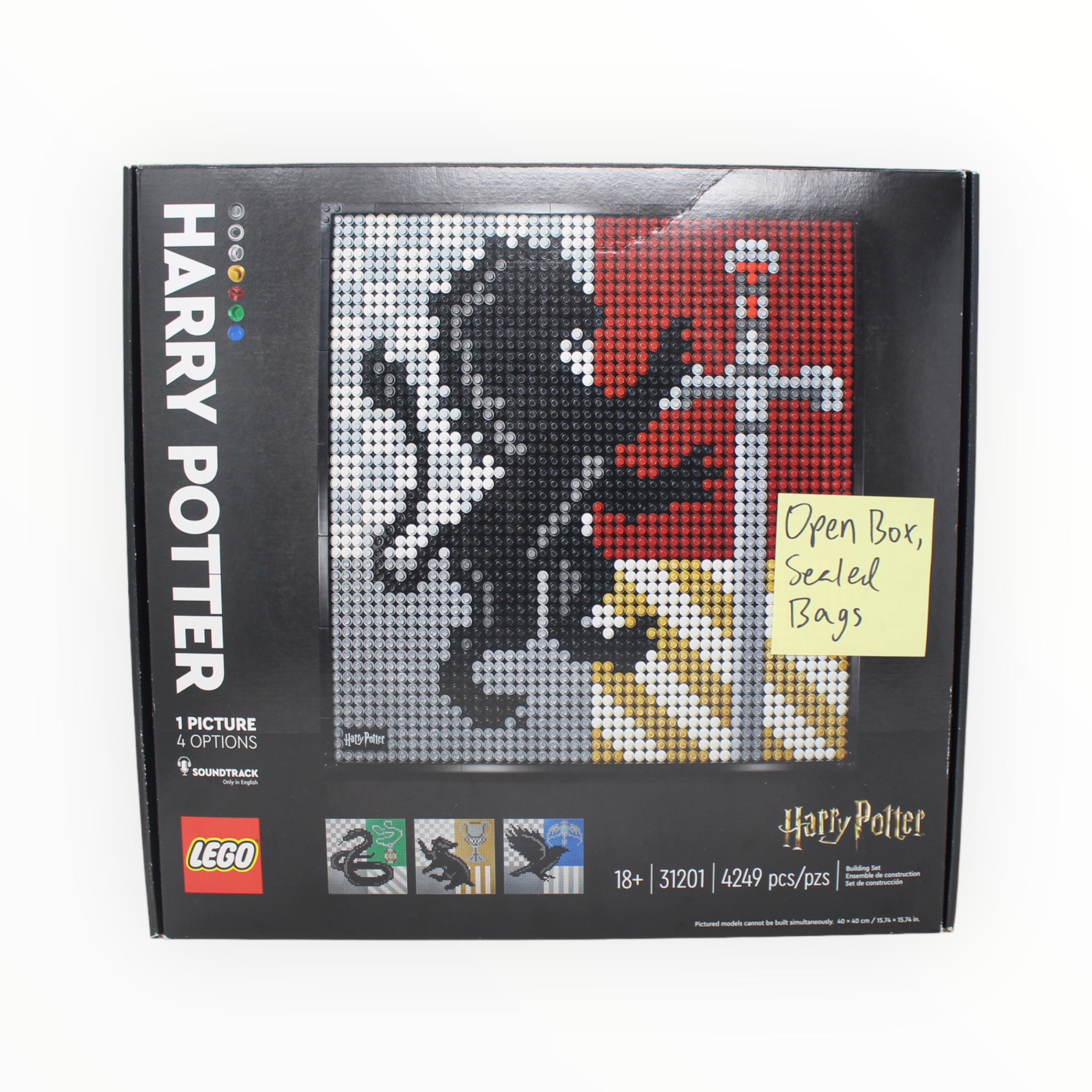 Certified Used Set 31201 LEGO Mosaic Harry Potter (open box, sealed bags)